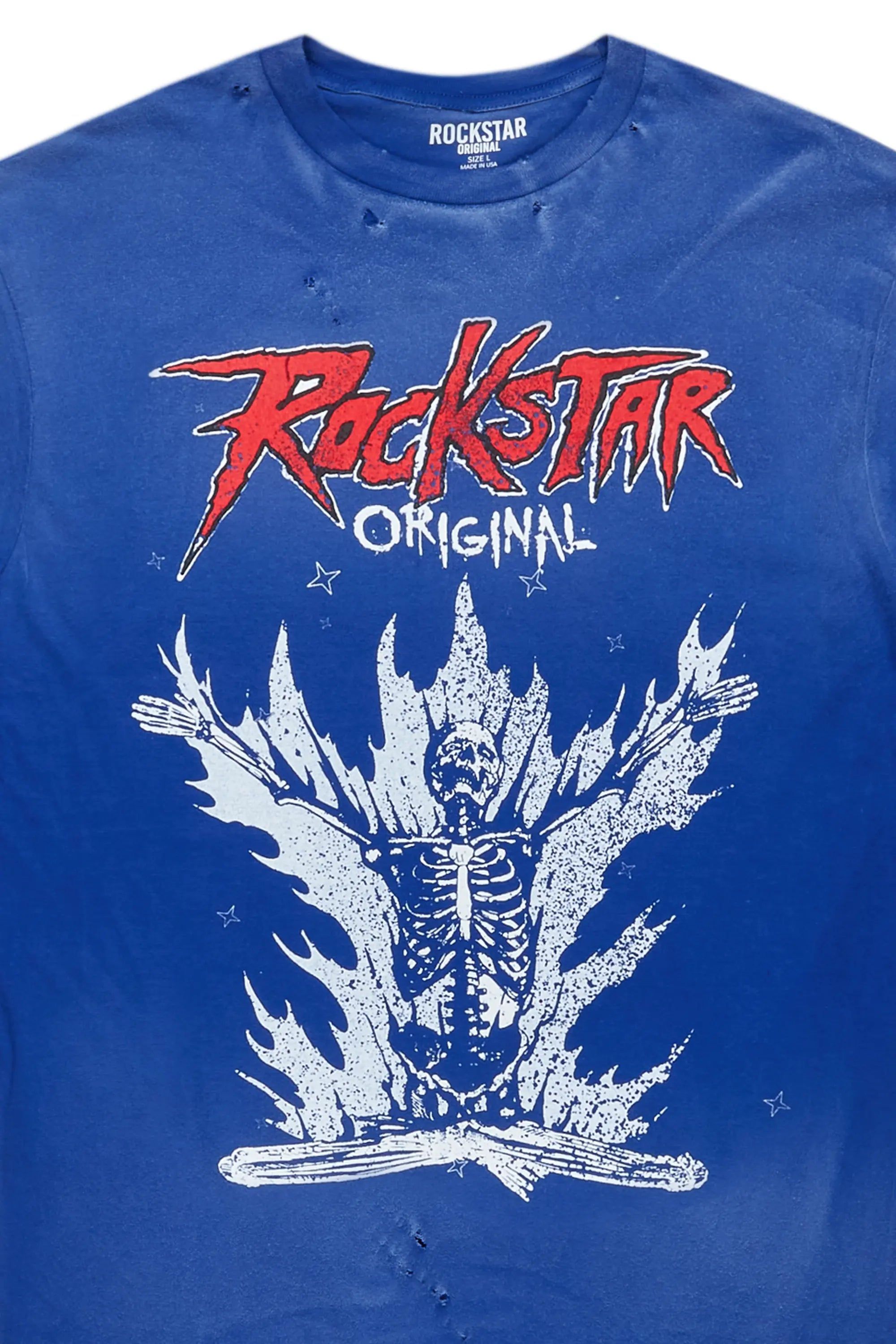 Gaston Royal Blue Graphic T-Shirt sold by Rockstar Original product image thumbnail 5