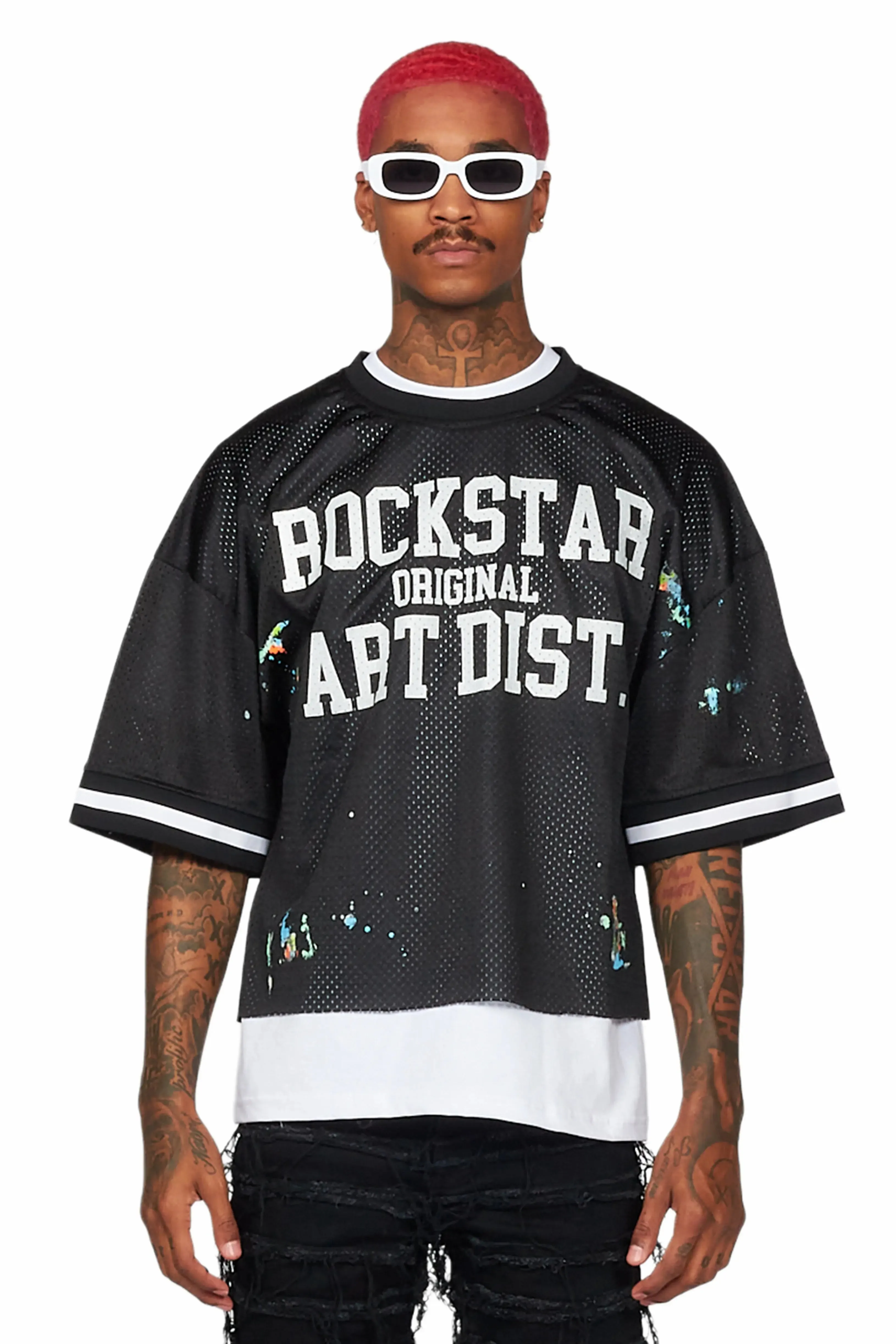 Carillo Black Graphic Mesh Jersey sold by Rockstar Original