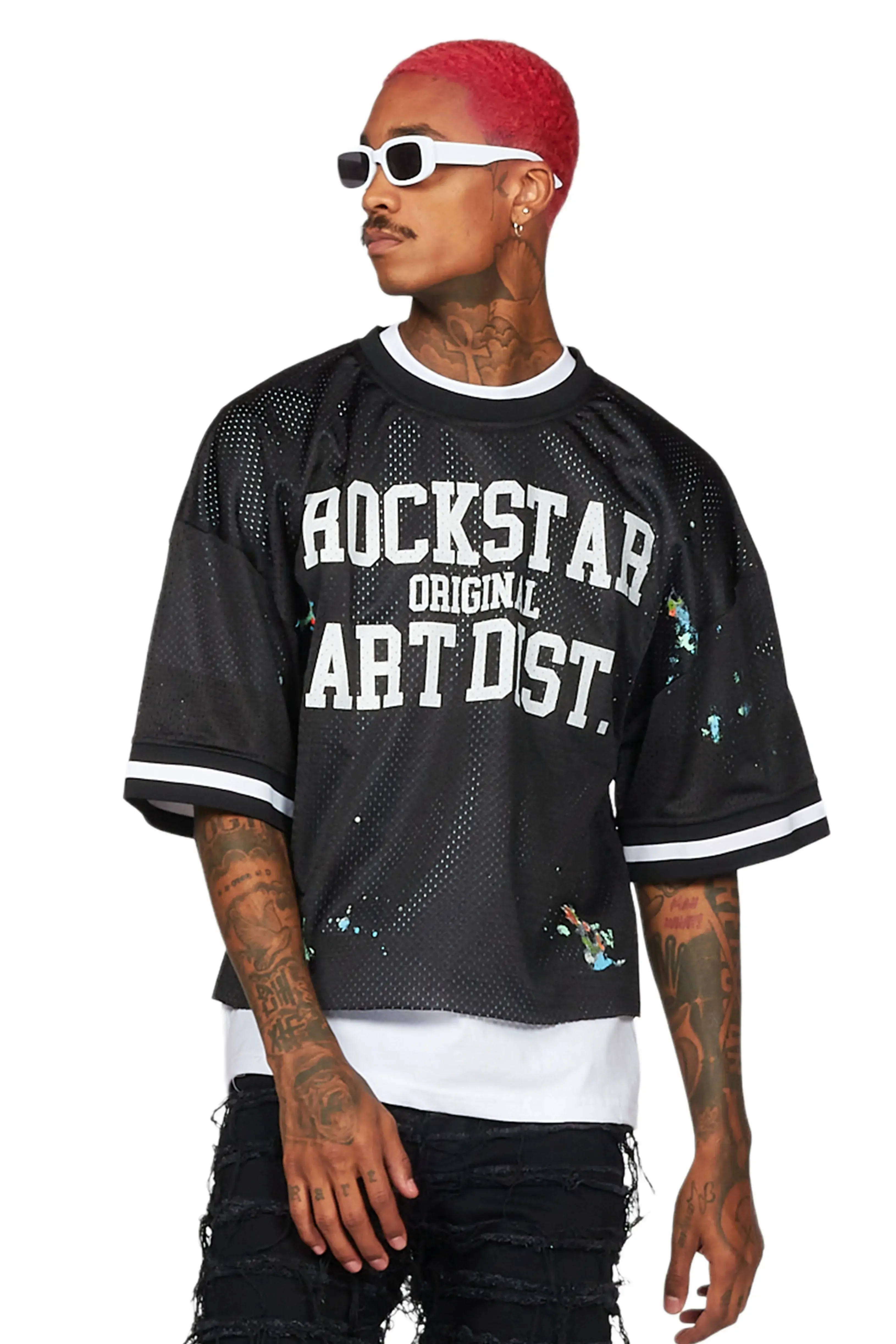 Carillo Black Graphic Mesh Jersey sold by Rockstar Original product image thumbnail 4