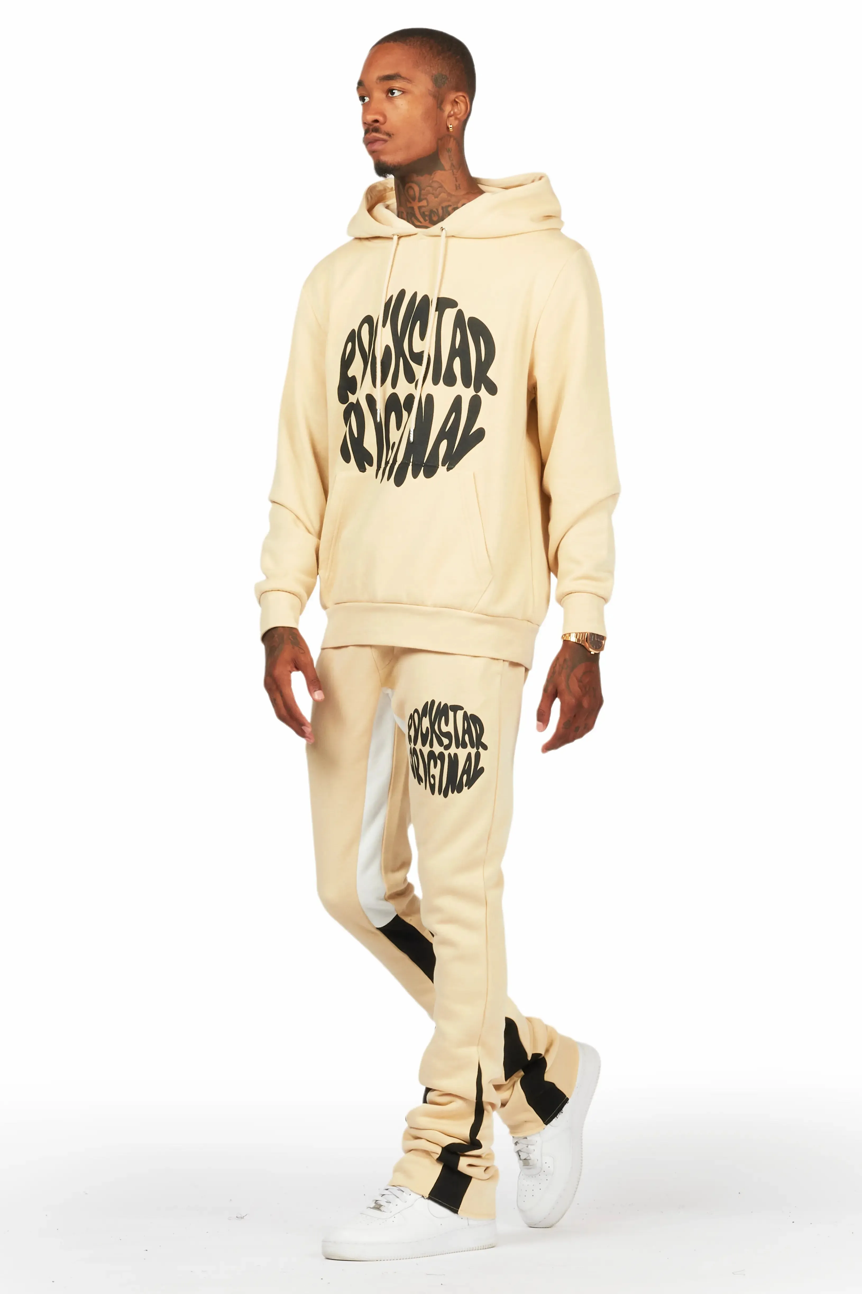 Thierry Beige/Black Stacked Flare Track Set sold by Rockstar Original product image thumbnail 4