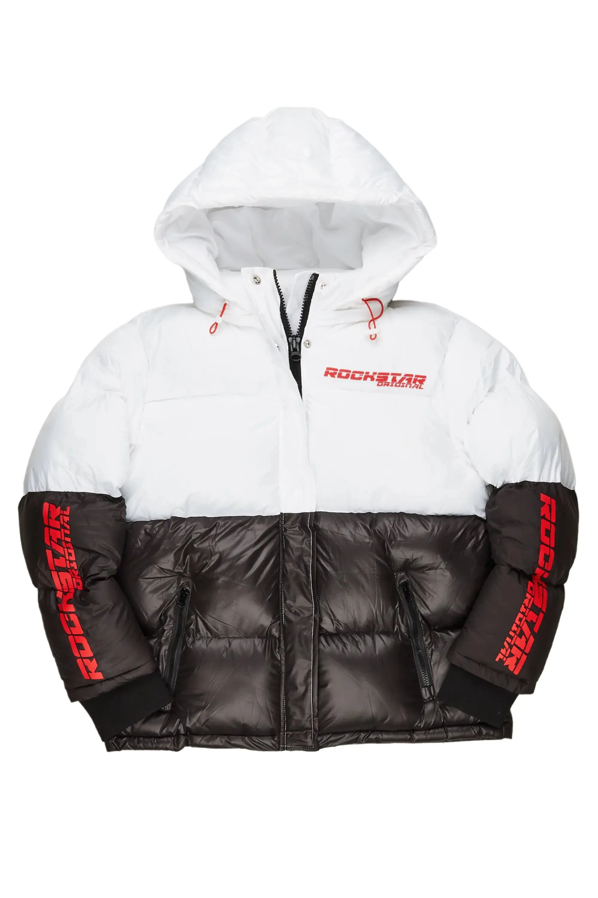 Jennay White/Black Puffer Jacket sold by Rockstar Original