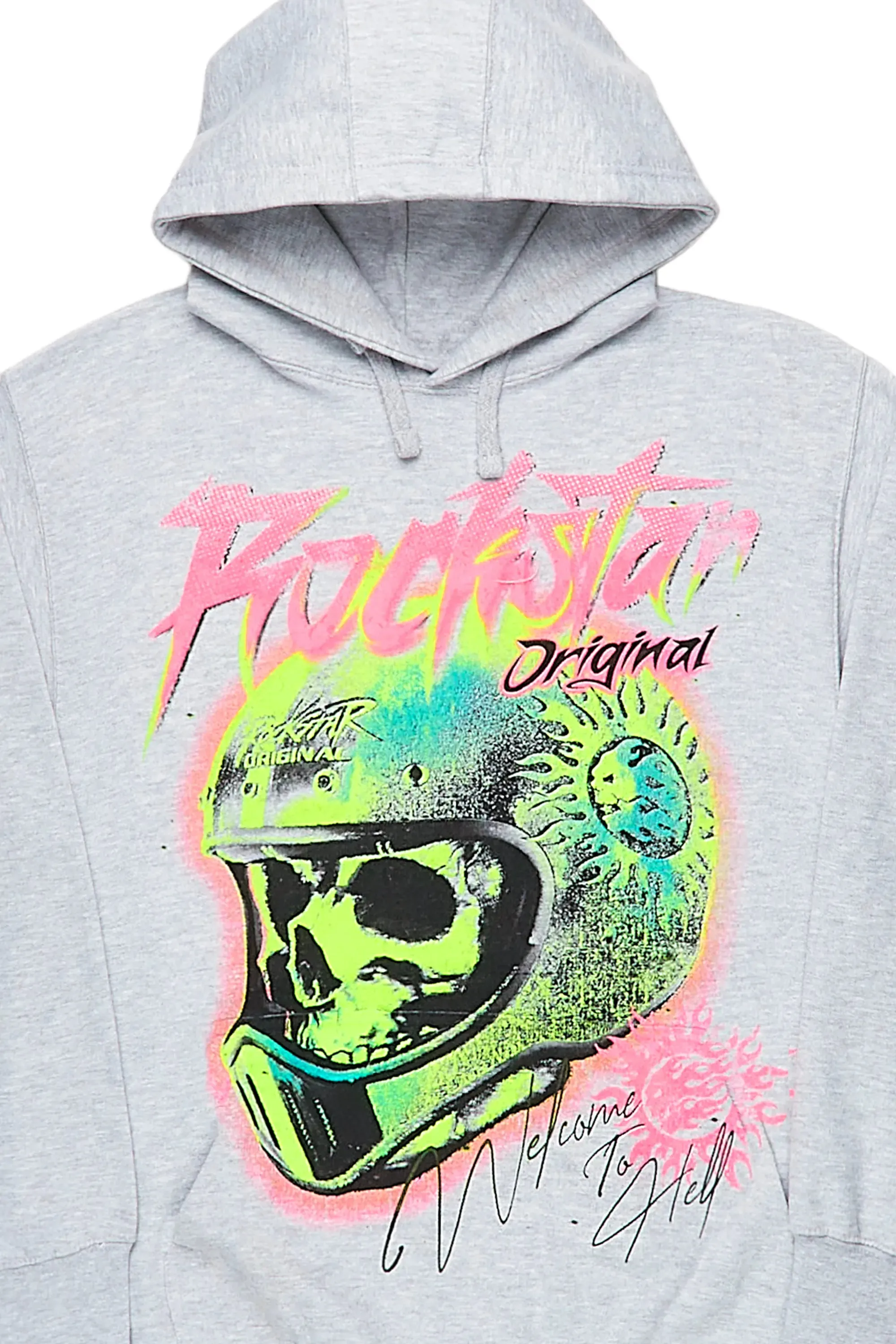 Quincey Heather Grey Oversized Hoodie sold by Rockstar Original product image thumbnail 2