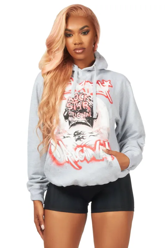 Alaysia Heather Grey Oversized Hoodie sold by Rockstar Original