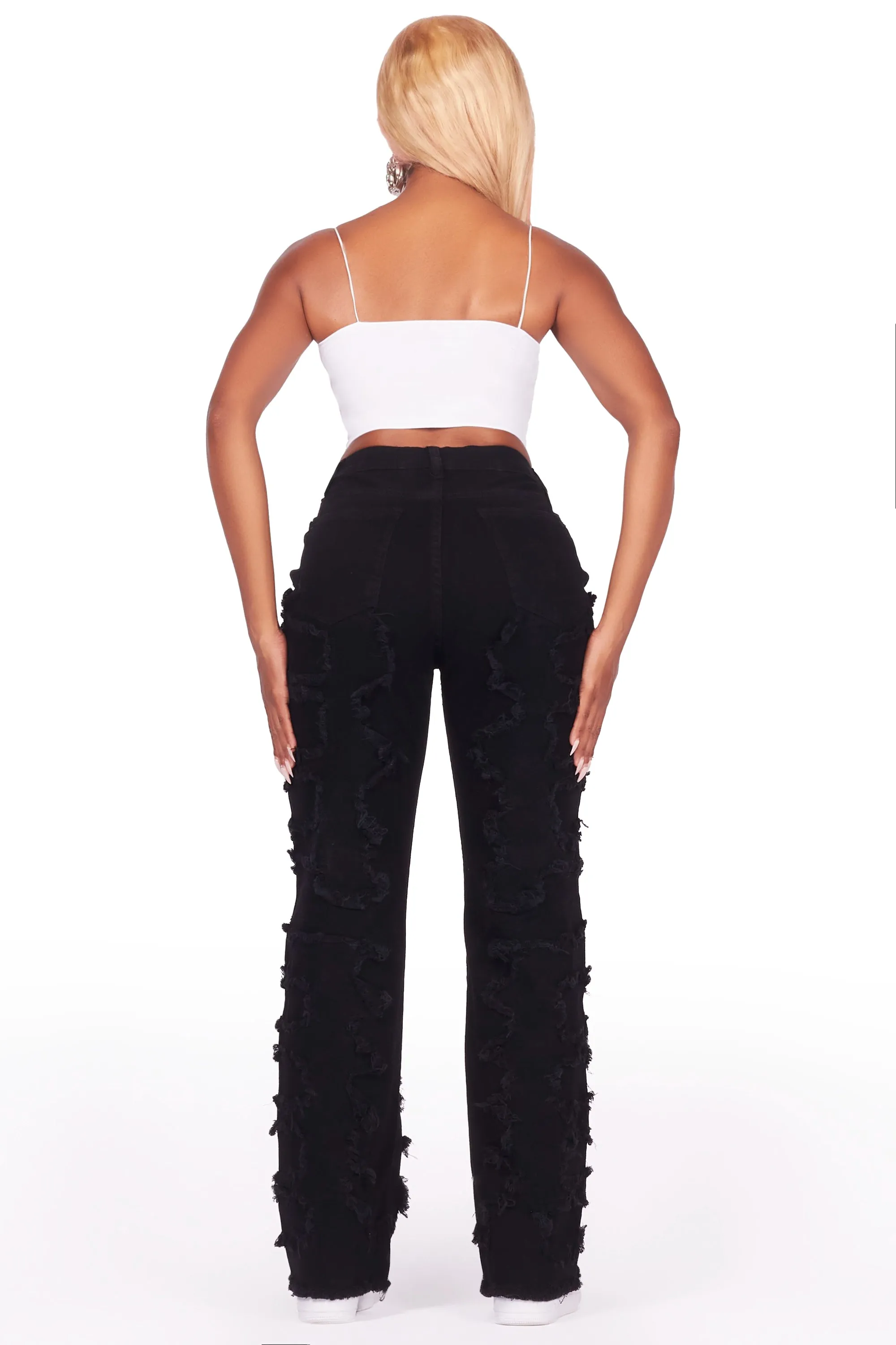 Jhourney Black Baggy Stacked Jean sold by Rockstar Original product image thumbnail 5