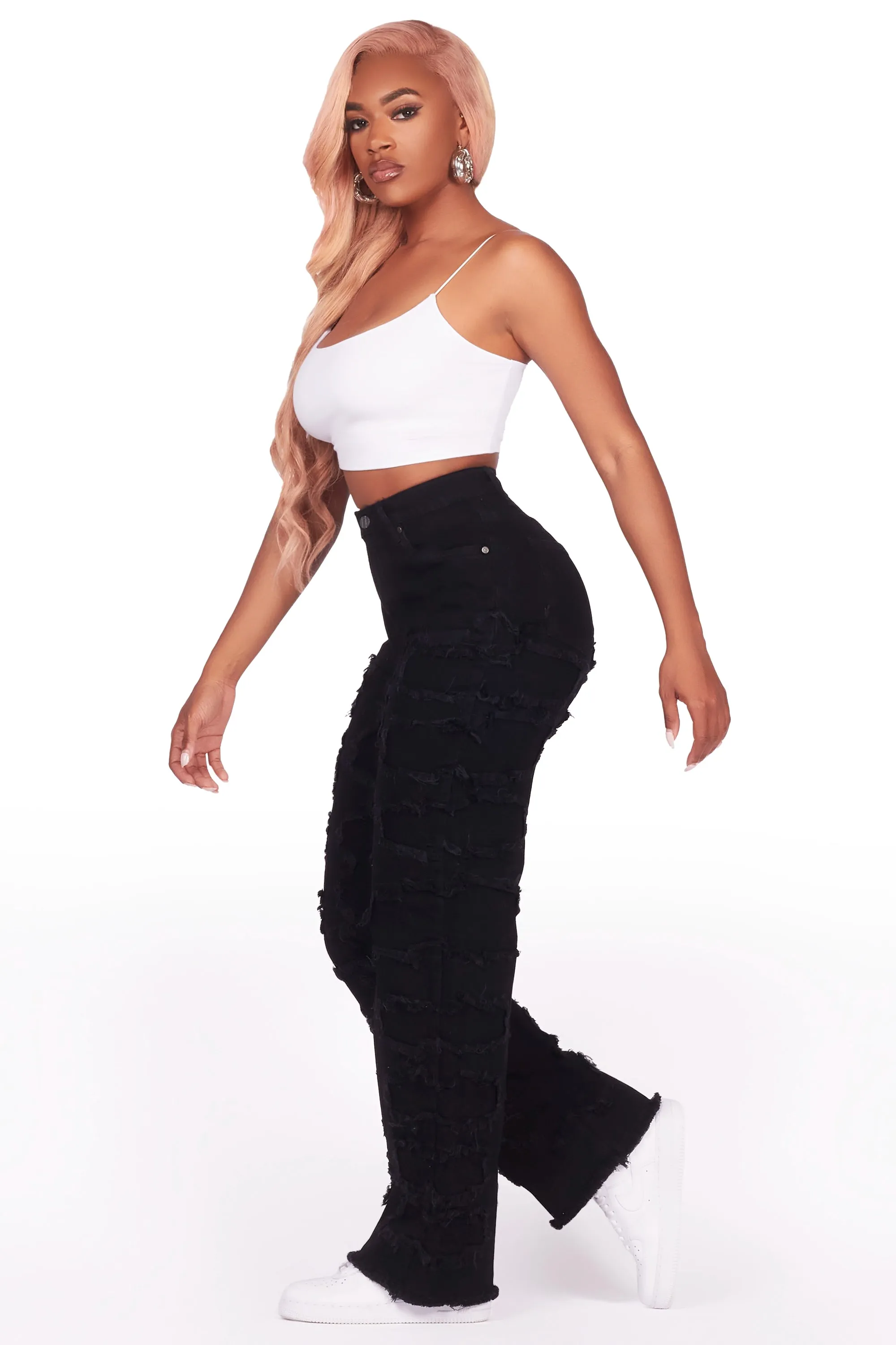 Jhourney Black Baggy Stacked Jean sold by Rockstar Original product image thumbnail 3