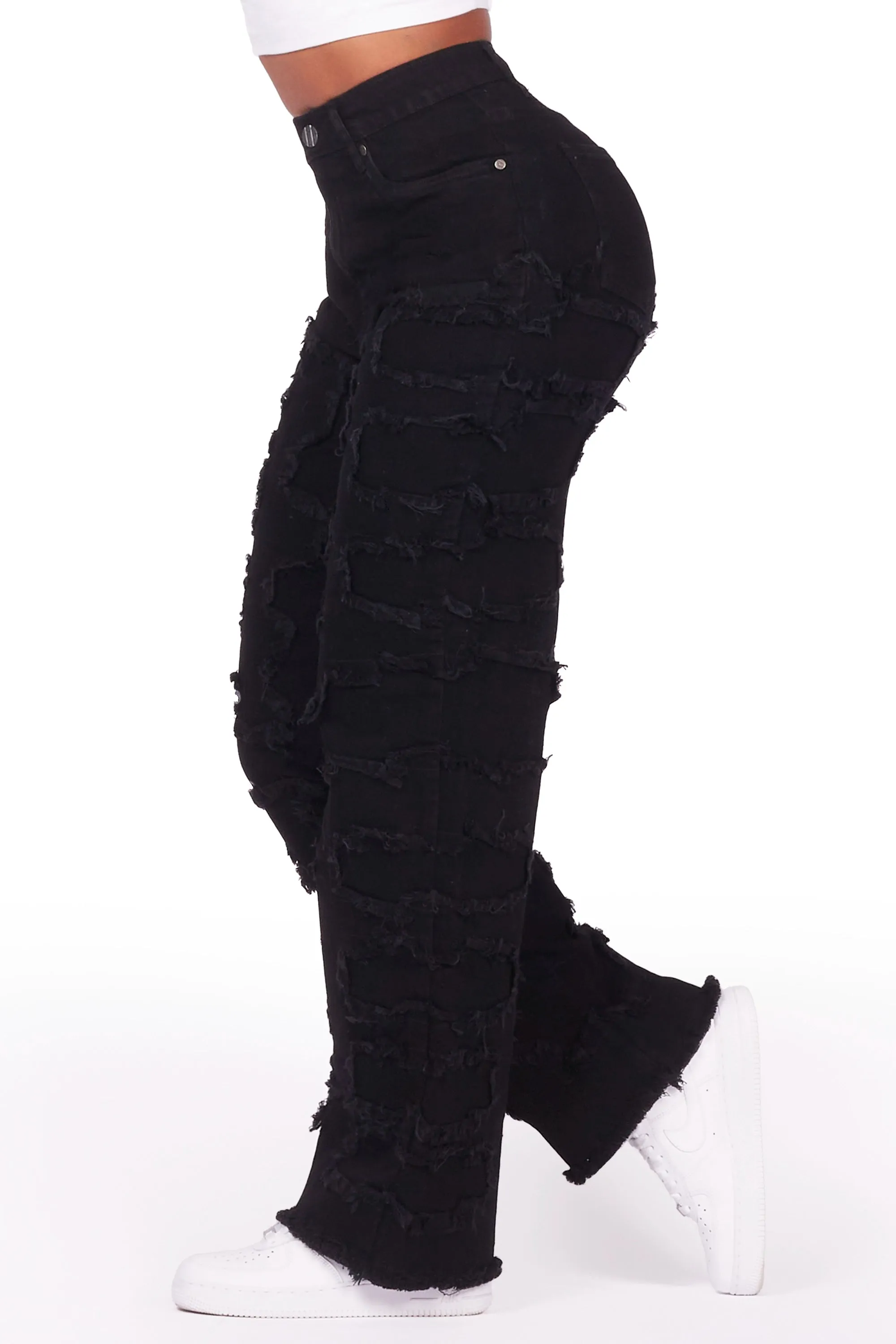 Jhourney Black Baggy Stacked Jean sold by Rockstar Original product image thumbnail 4