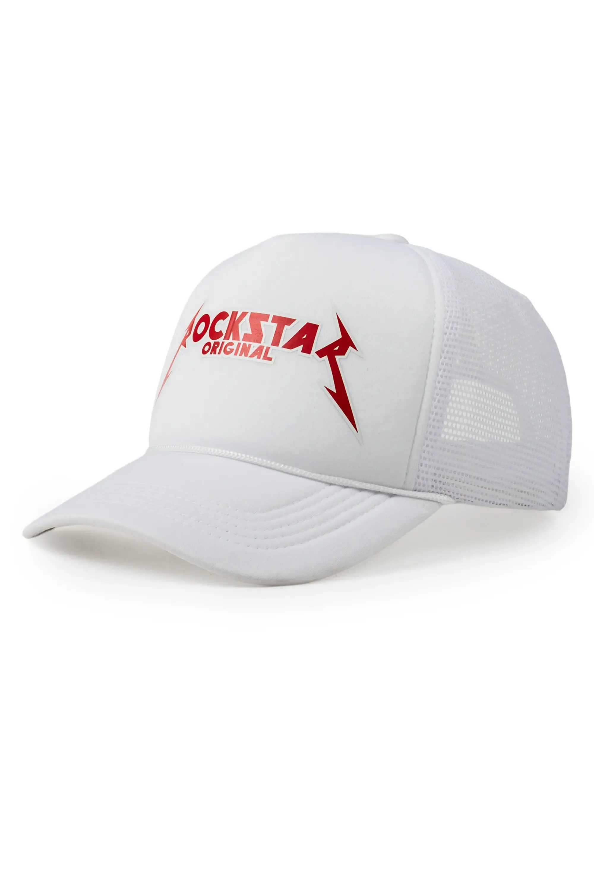 Rockband Logo Trucker Hat- White sold by Rockstar Original product image thumbnail 3