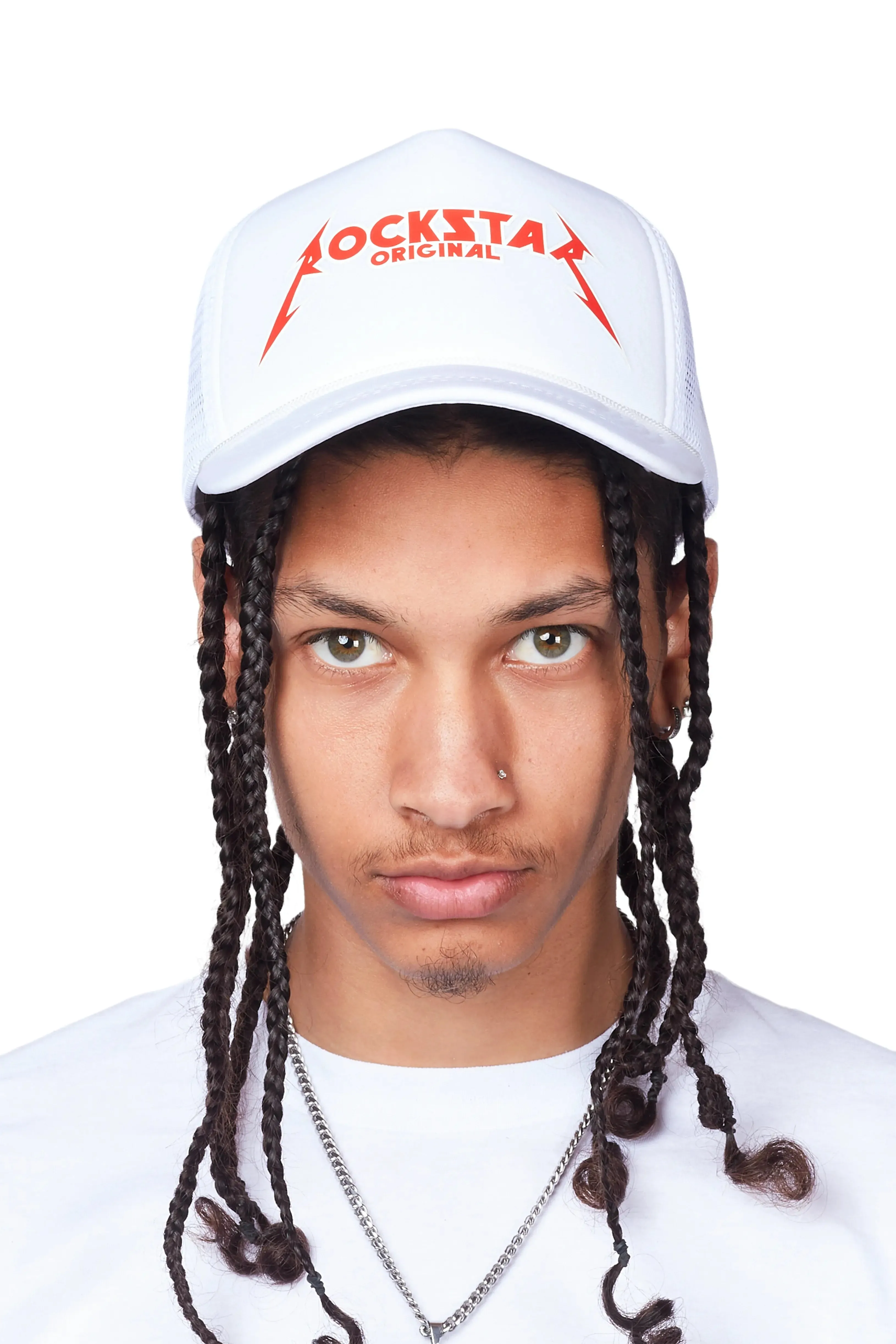 Rockband Logo Trucker Hat- White sold by Rockstar Original product image thumbnail 2