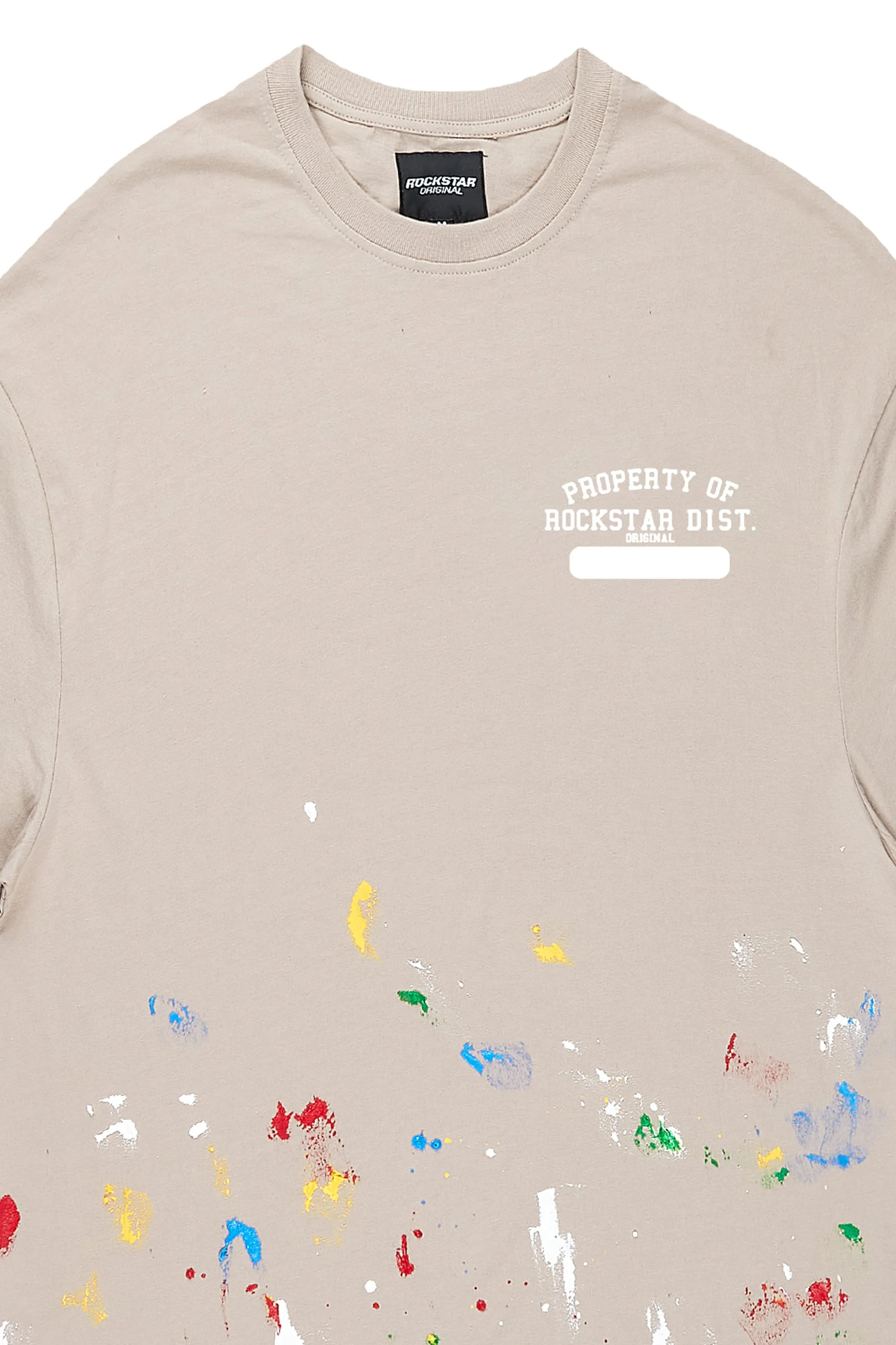 Drip Taupe Oversized T-Shirt sold by Rockstar Original product image thumbnail 2