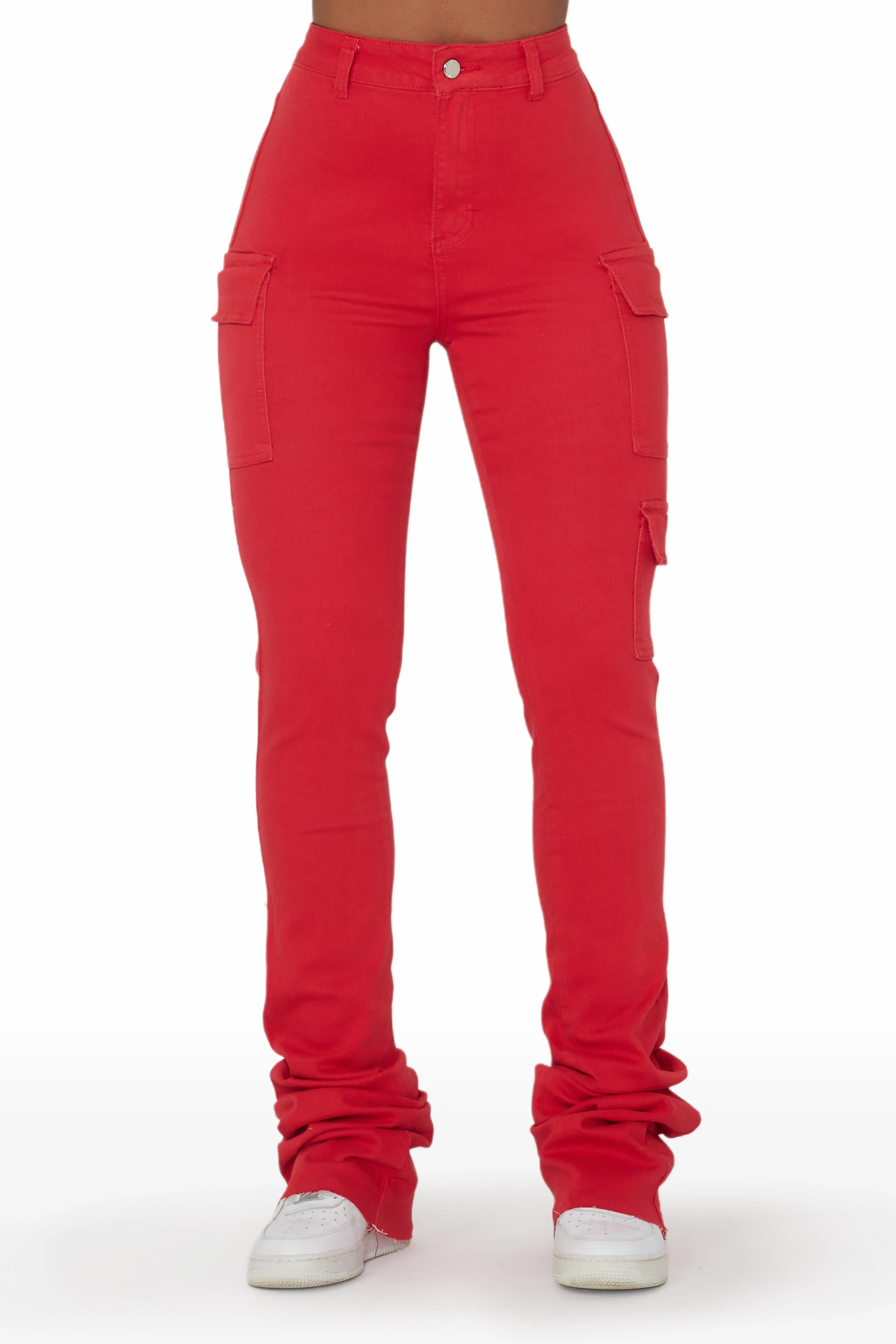 Vixen Red Cargo Super Stacked Jean sold by Rockstar Original product image thumbnail 4