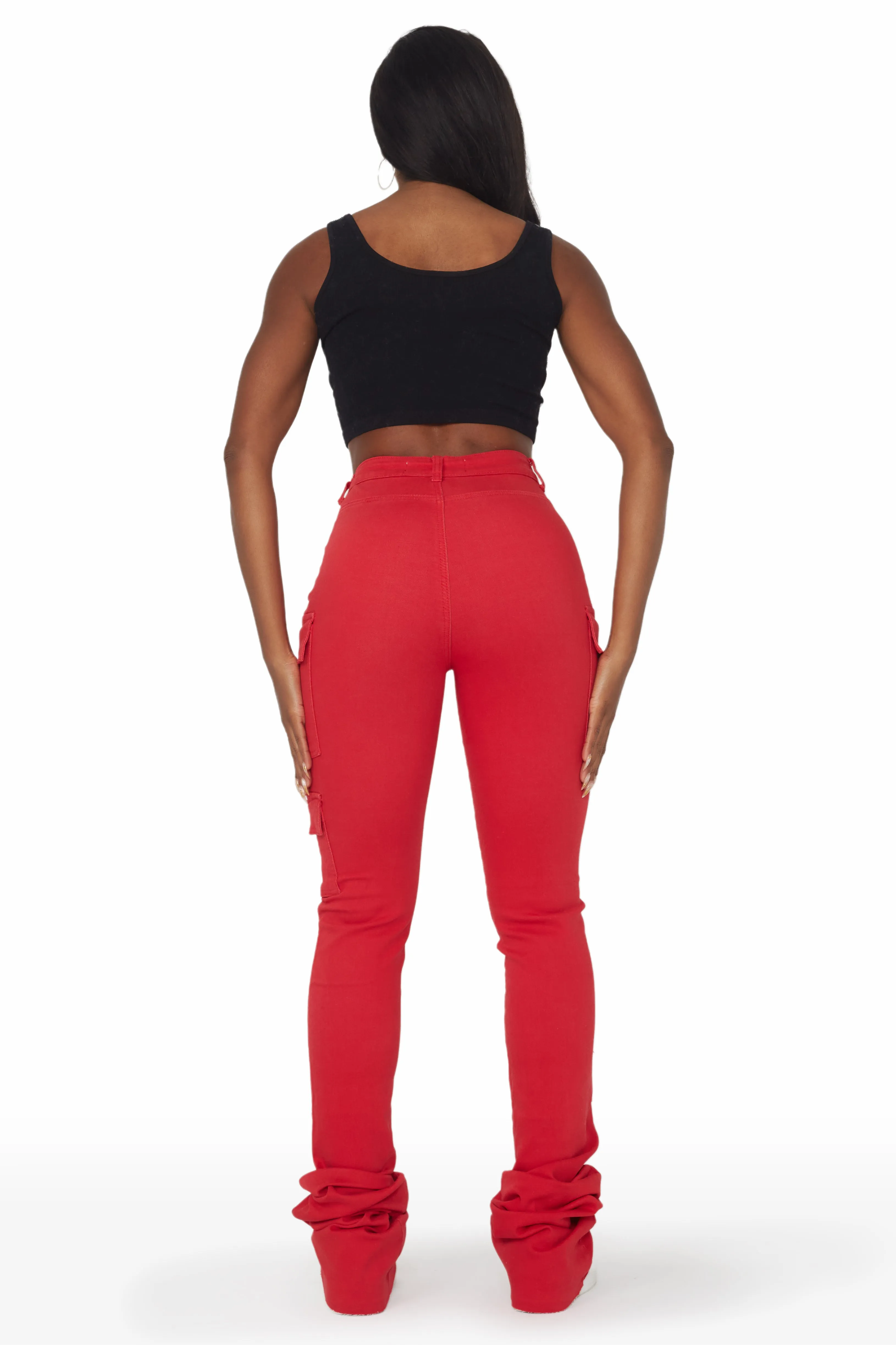 Vixen Red Cargo Super Stacked Jean sold by Rockstar Original product image thumbnail 5