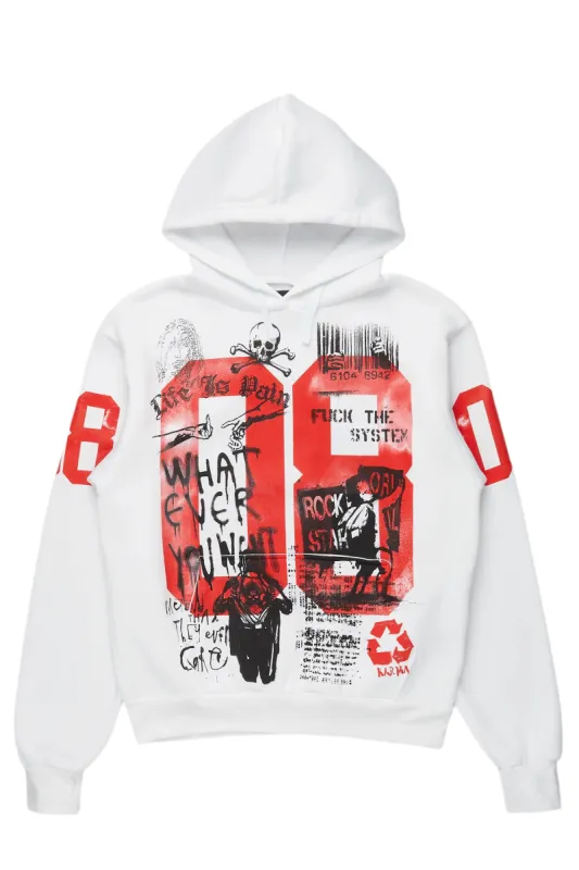 Kamille White Oversized Hoodie sold by Rockstar Original