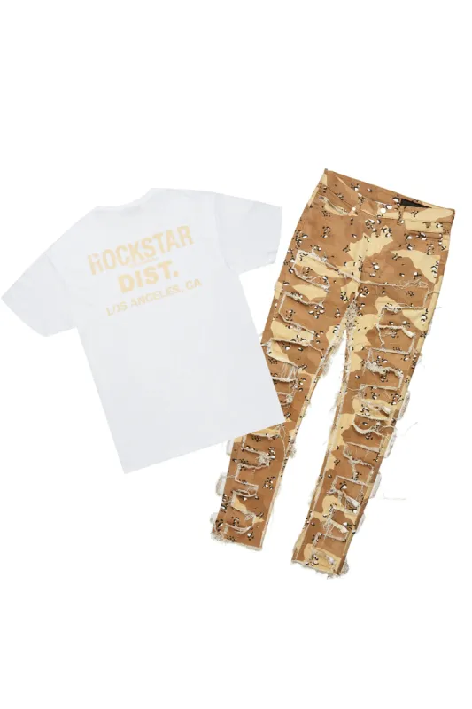 Lake White T-Shirt/Shake Slim Fit Jean Bundle sold by Rockstar Original