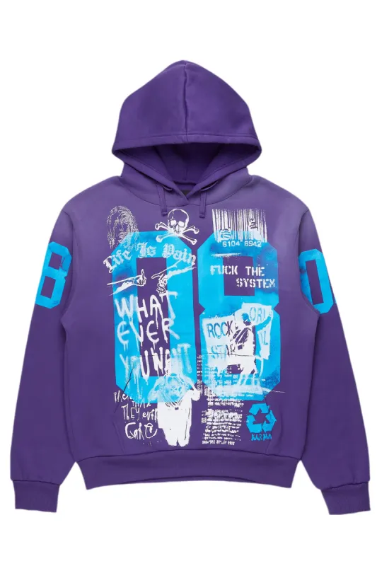 Kamille Purple Oversized Hoodie sold by Rockstar Original