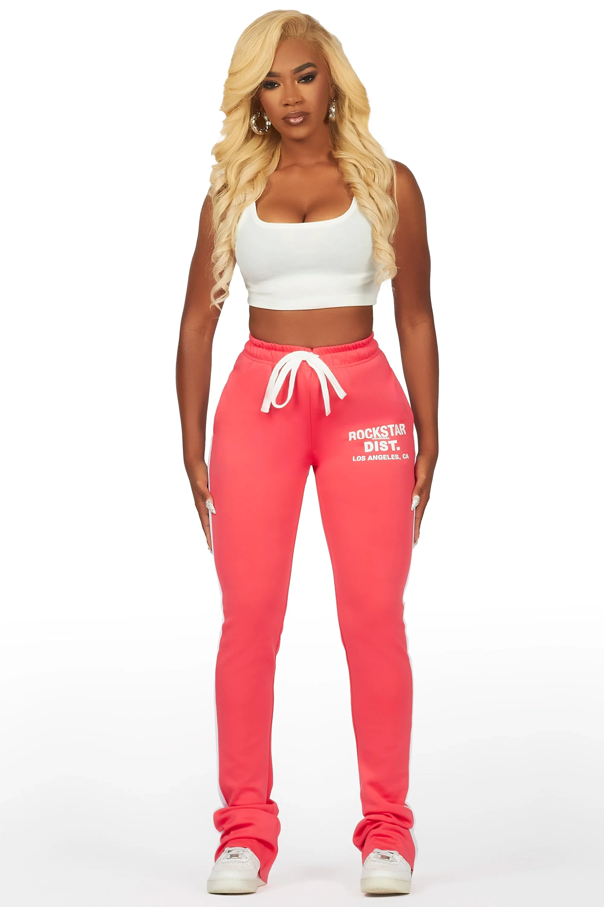 Savannah Hot Pink Super Stacked Track Pant sold by Rockstar Original product image thumbnail 3