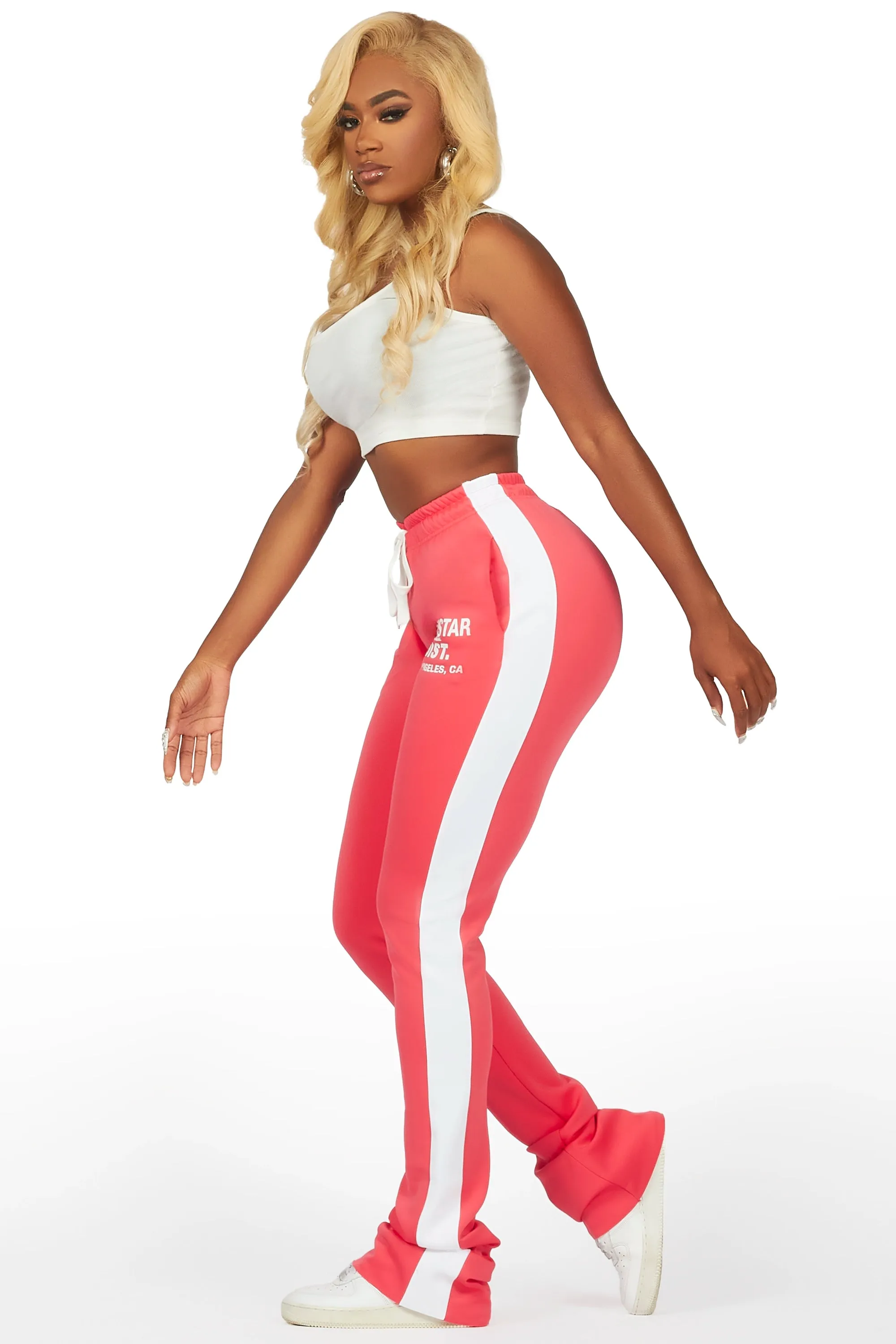 Savannah Hot Pink Super Stacked Track Pant sold by Rockstar Original product image thumbnail 4