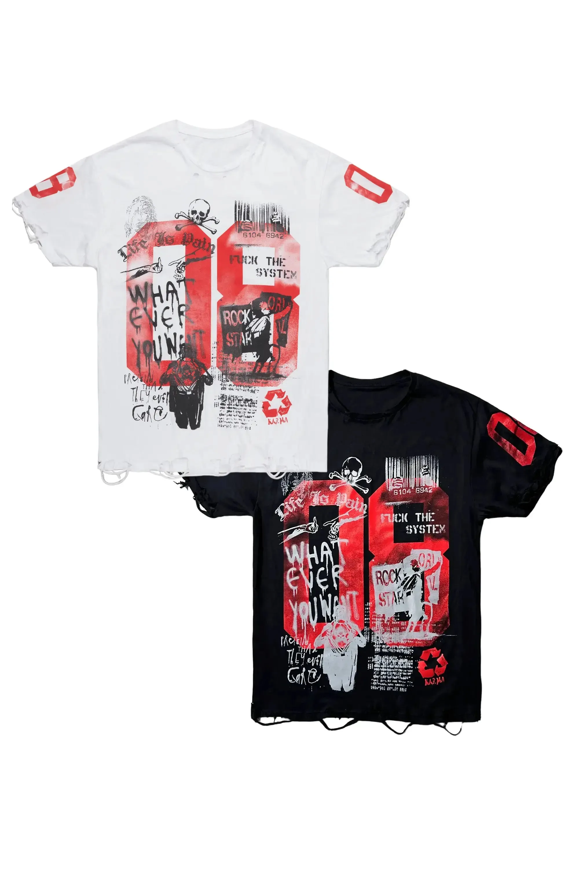 Mixed 2 Pack Graphic T-Shirts sold by Rockstar Original