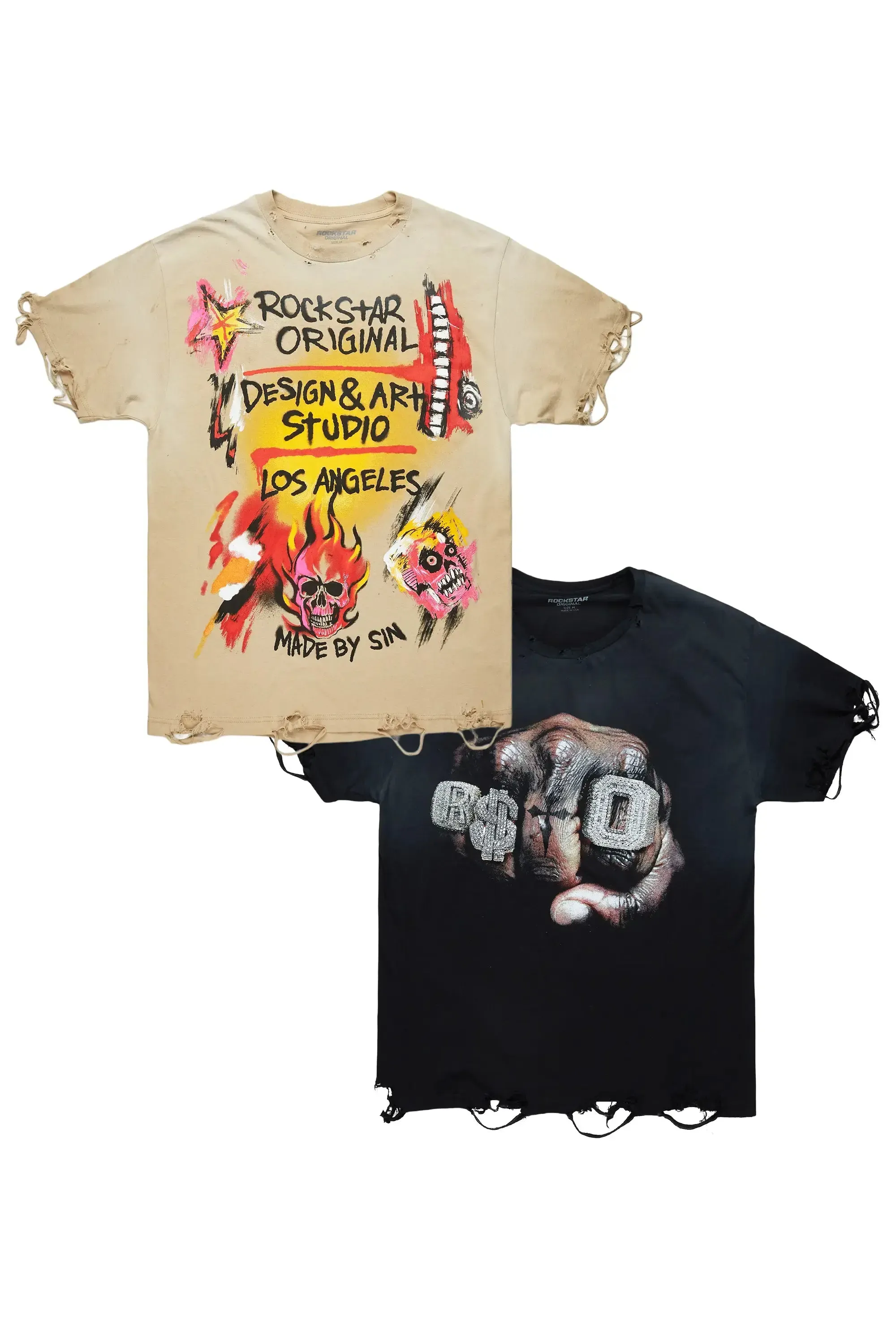 Mixed 2 Pack Graphic T-Shirts sold by Rockstar Original