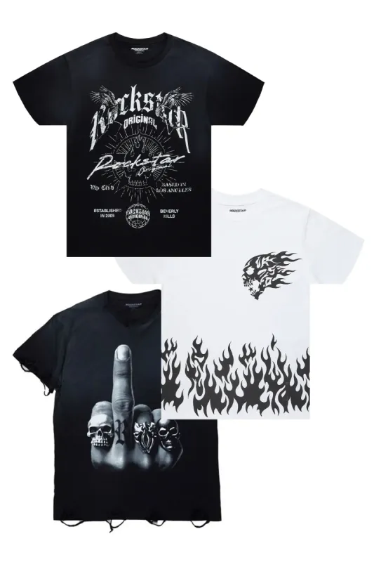 Mixed 3 Pack Graphic T-Shirts sold by Rockstar Original