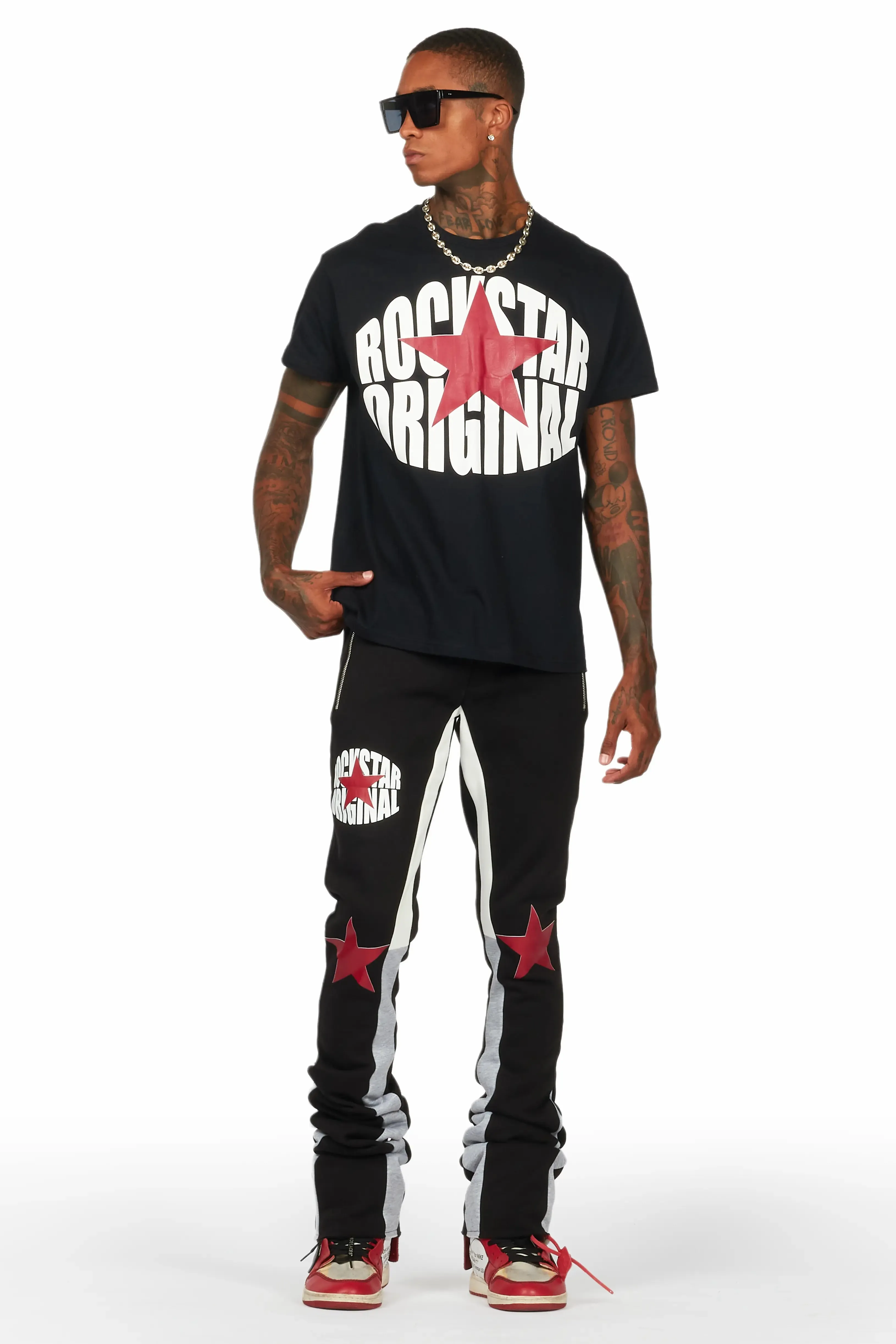 Sarge Black T-Shirt/Super Stacked Flare Track Set sold by Rockstar Original product image thumbnail 2