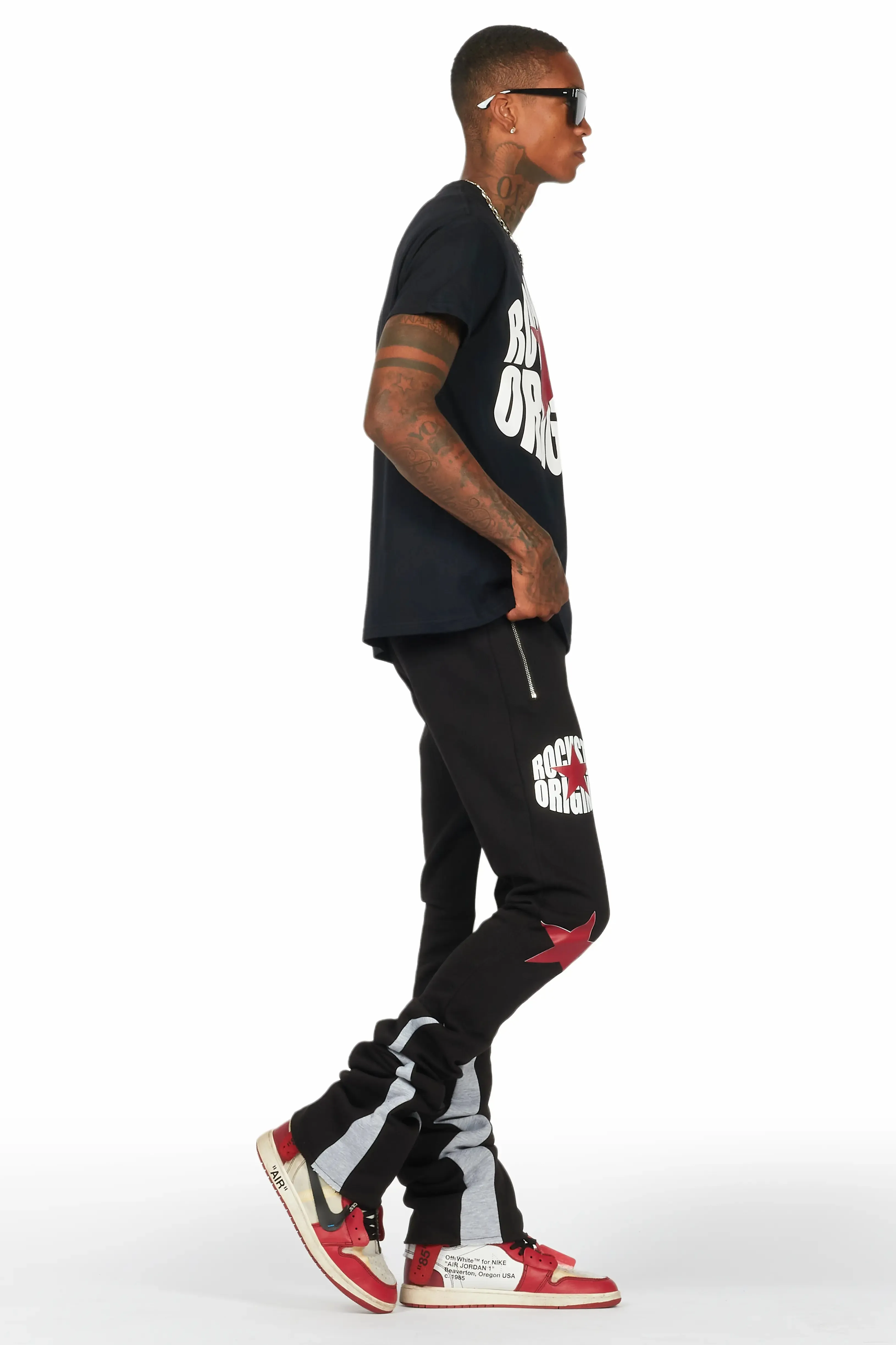 Sarge Black T-Shirt/Super Stacked Flare Track Set sold by Rockstar Original product image thumbnail 3