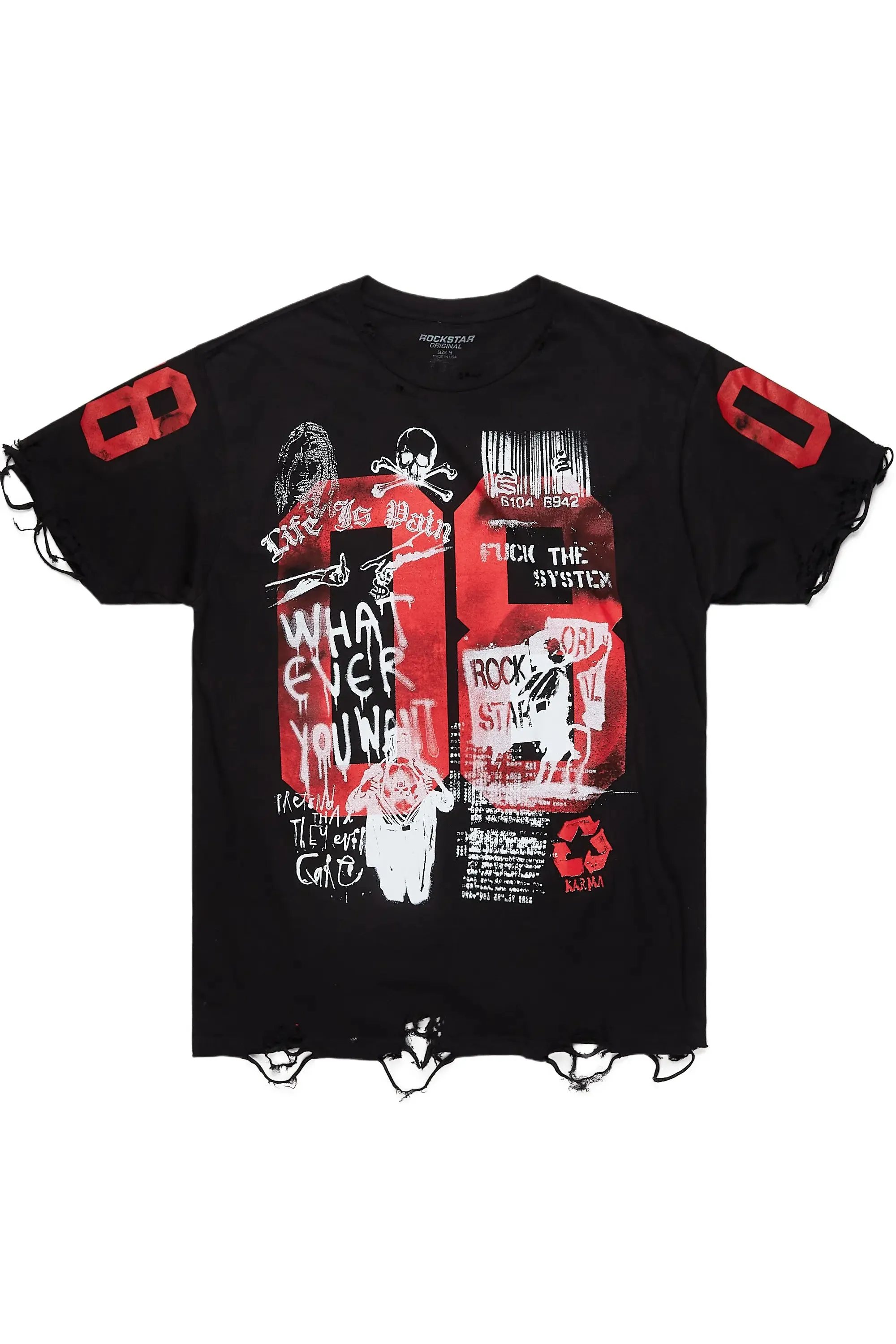 Grill Black/White Graphic Oversized T-Shirt sold by Rockstar Original