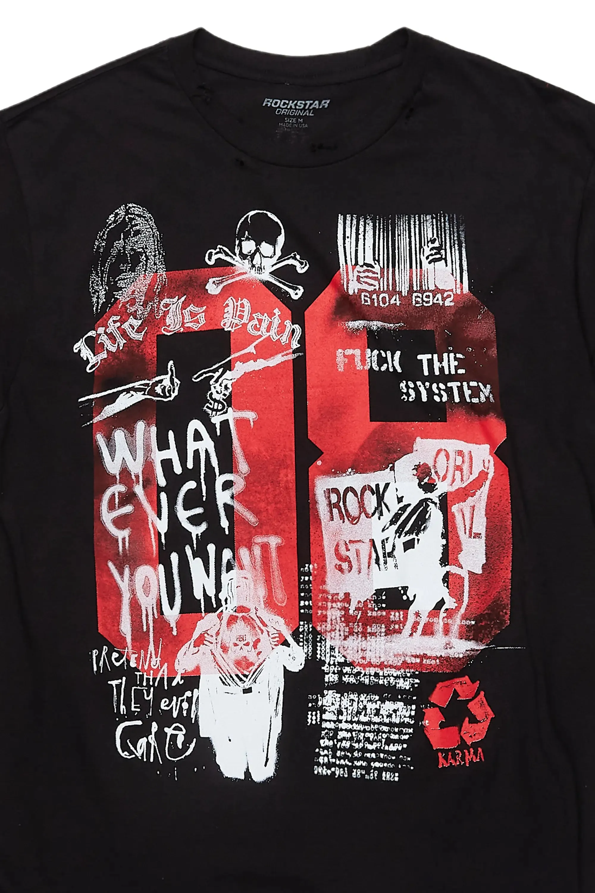 Grill Black/White Graphic Oversized T-Shirt sold by Rockstar Original product image thumbnail 2