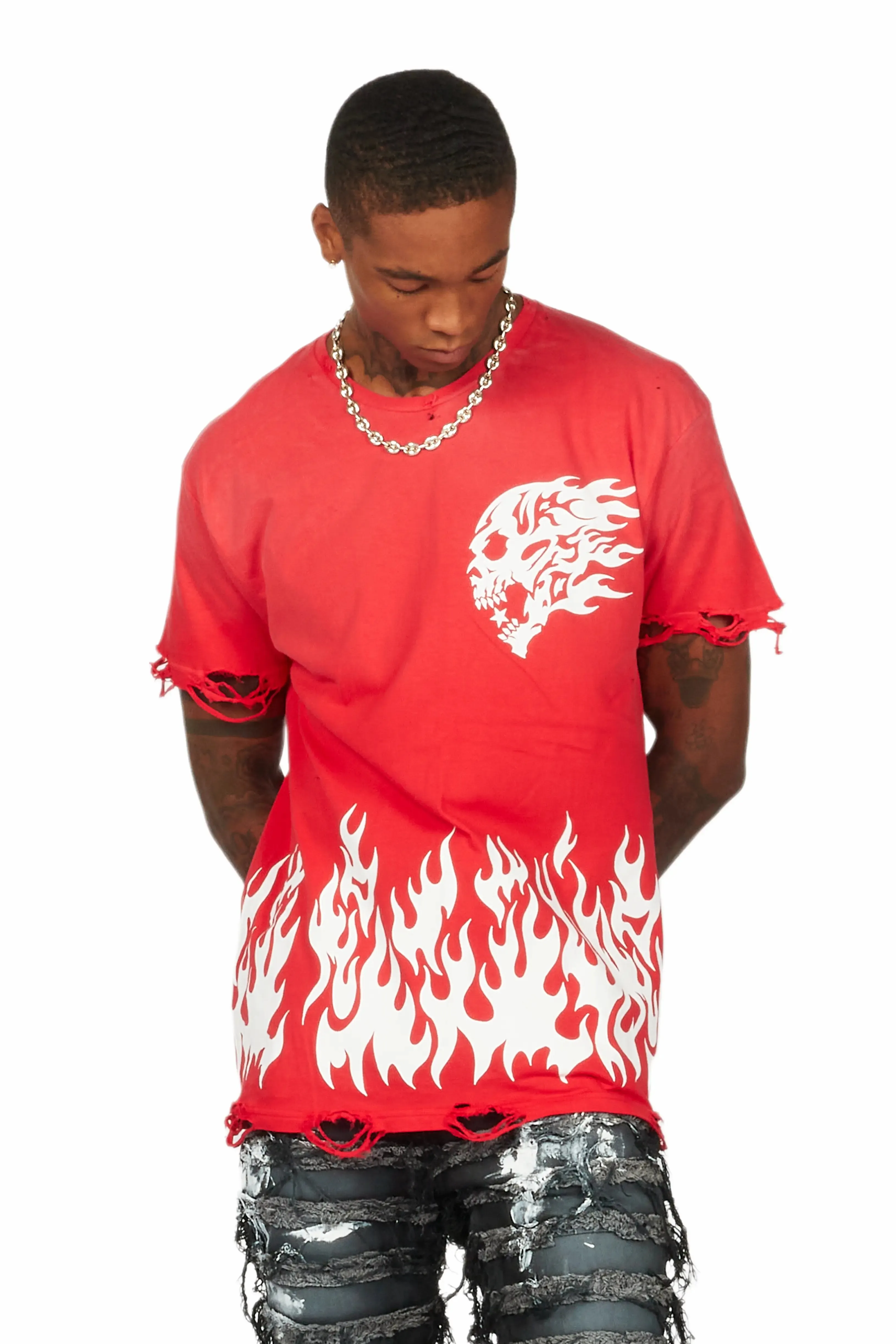 Bubble Red Oversized Graphic T-Shirt sold by Rockstar Original product image thumbnail 3