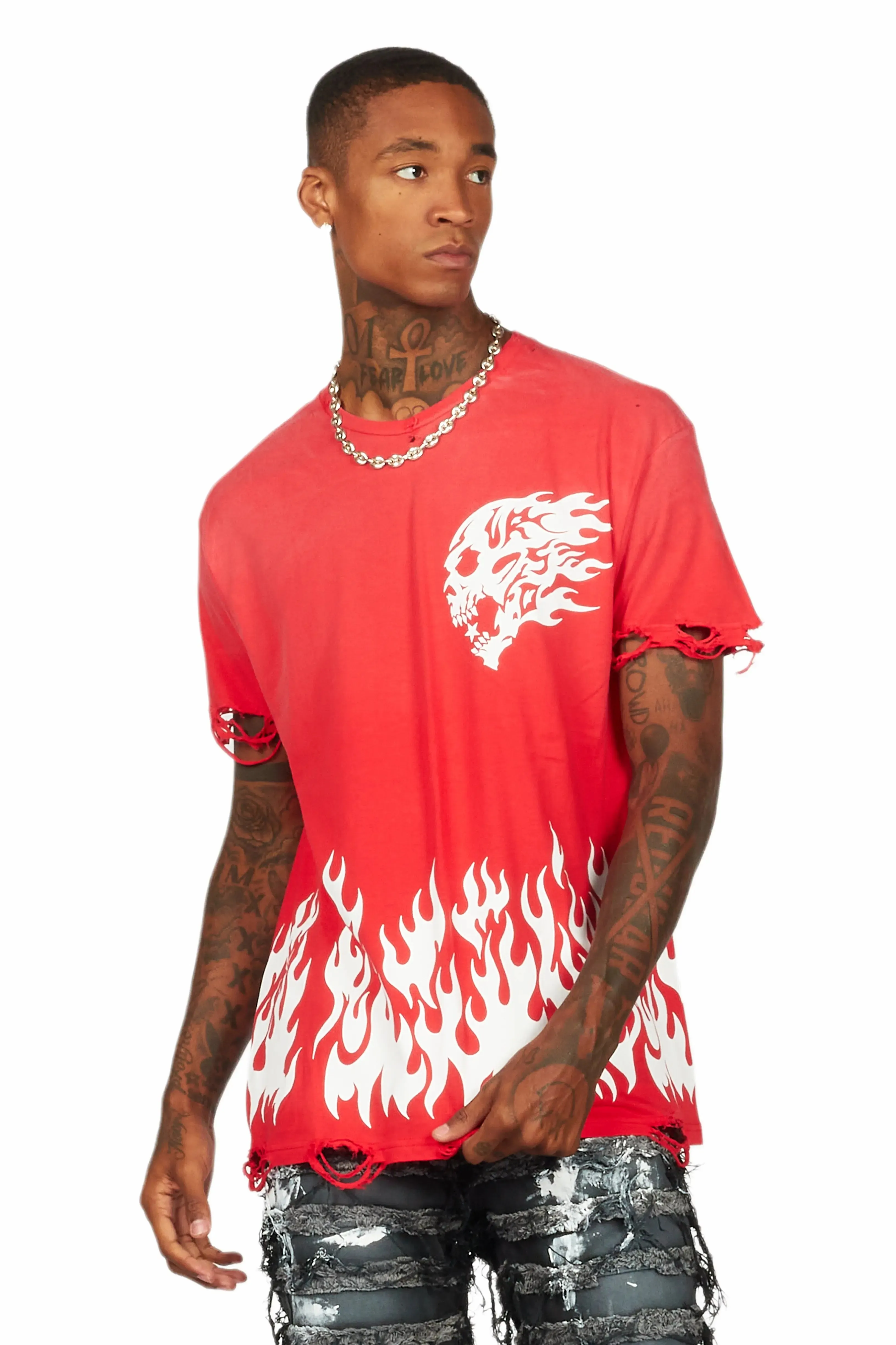 Bubble Red Oversized Graphic T-Shirt sold by Rockstar Original product image thumbnail 2