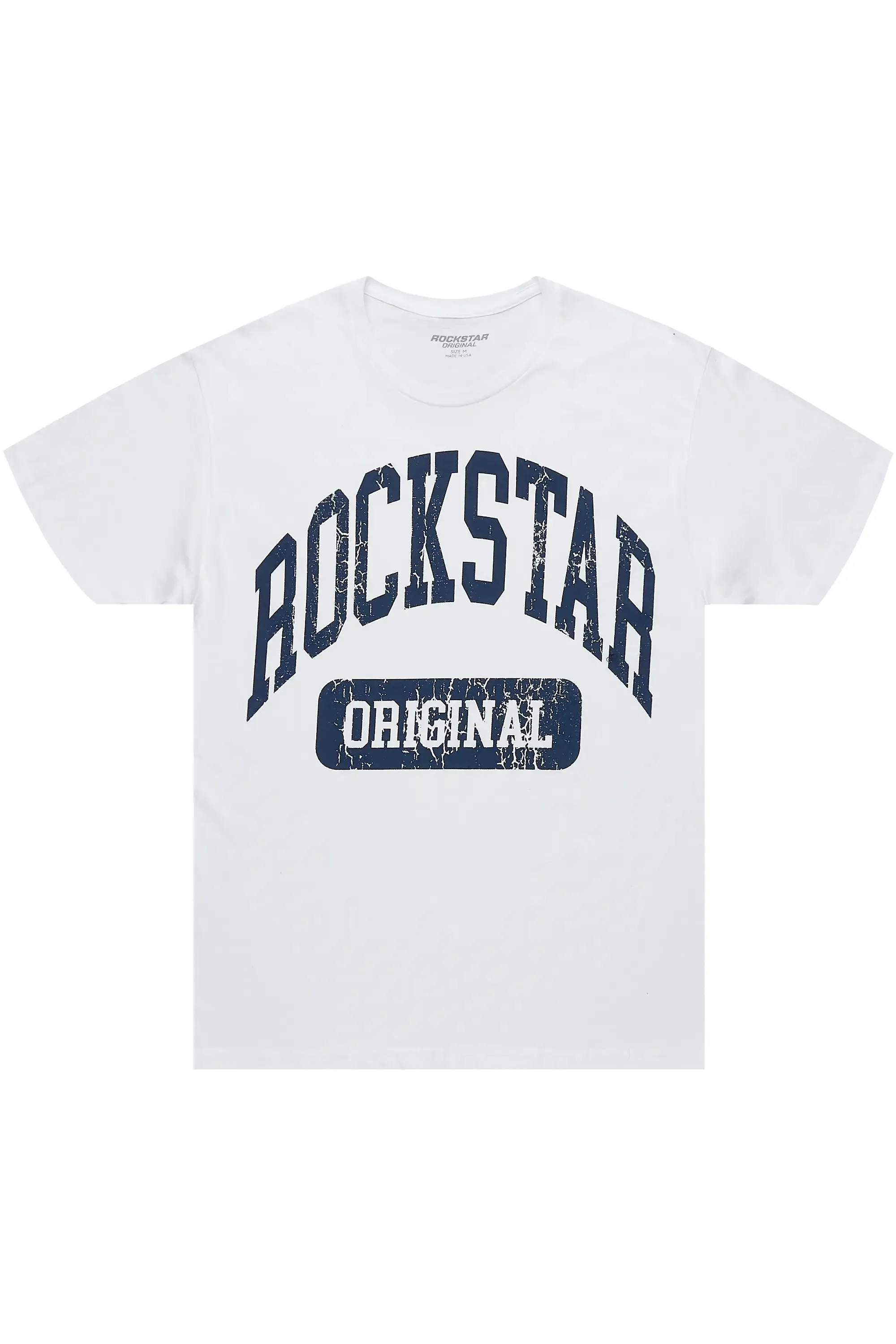 Members White/Navy Graphic T-Shirt sold by Rockstar Original