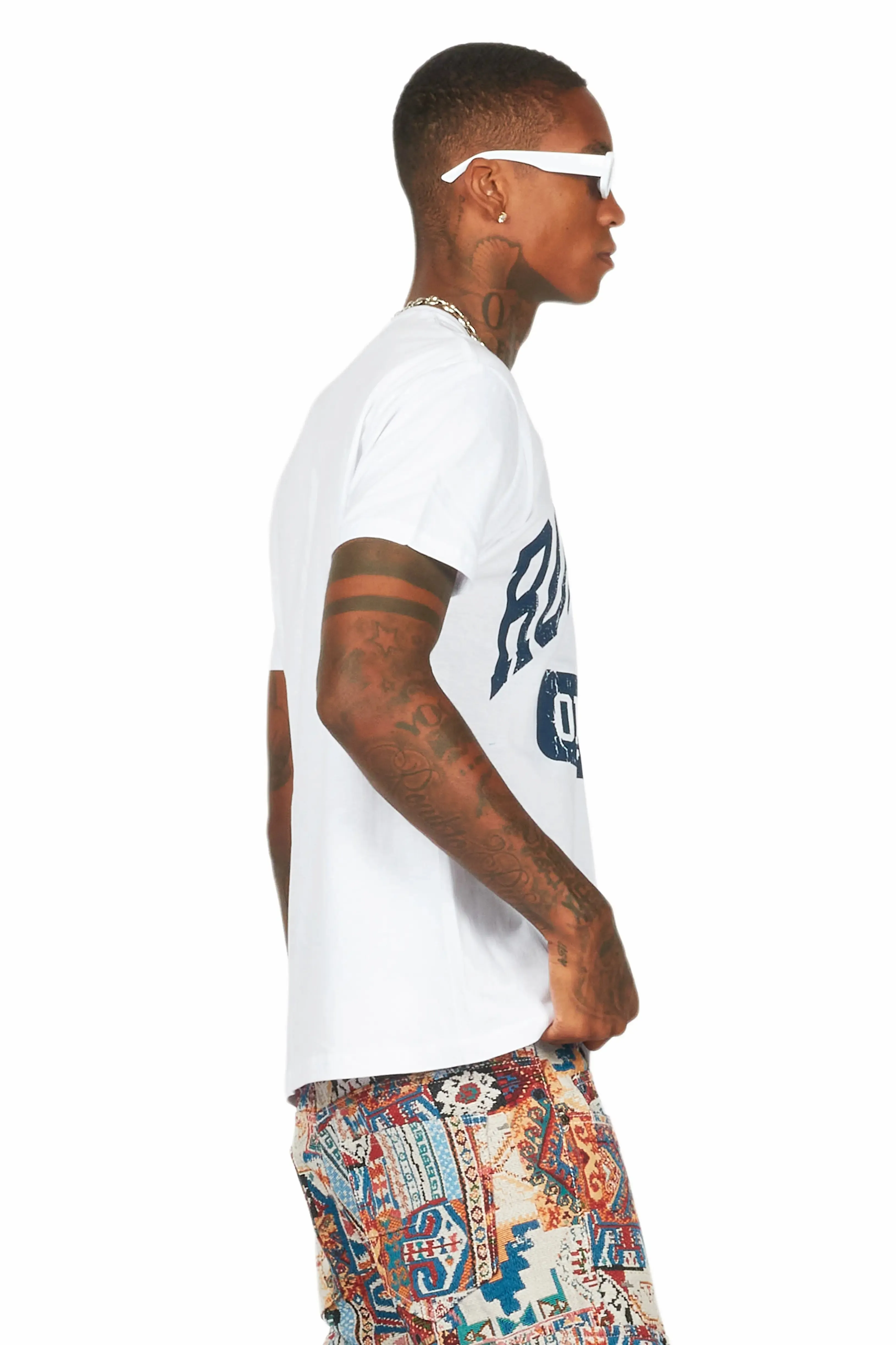 Members White/Navy Graphic T-Shirt sold by Rockstar Original product image thumbnail 5