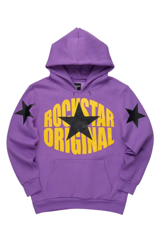 Hachi Purple/Yellow Graphic Hoodie made by Rockstar Original