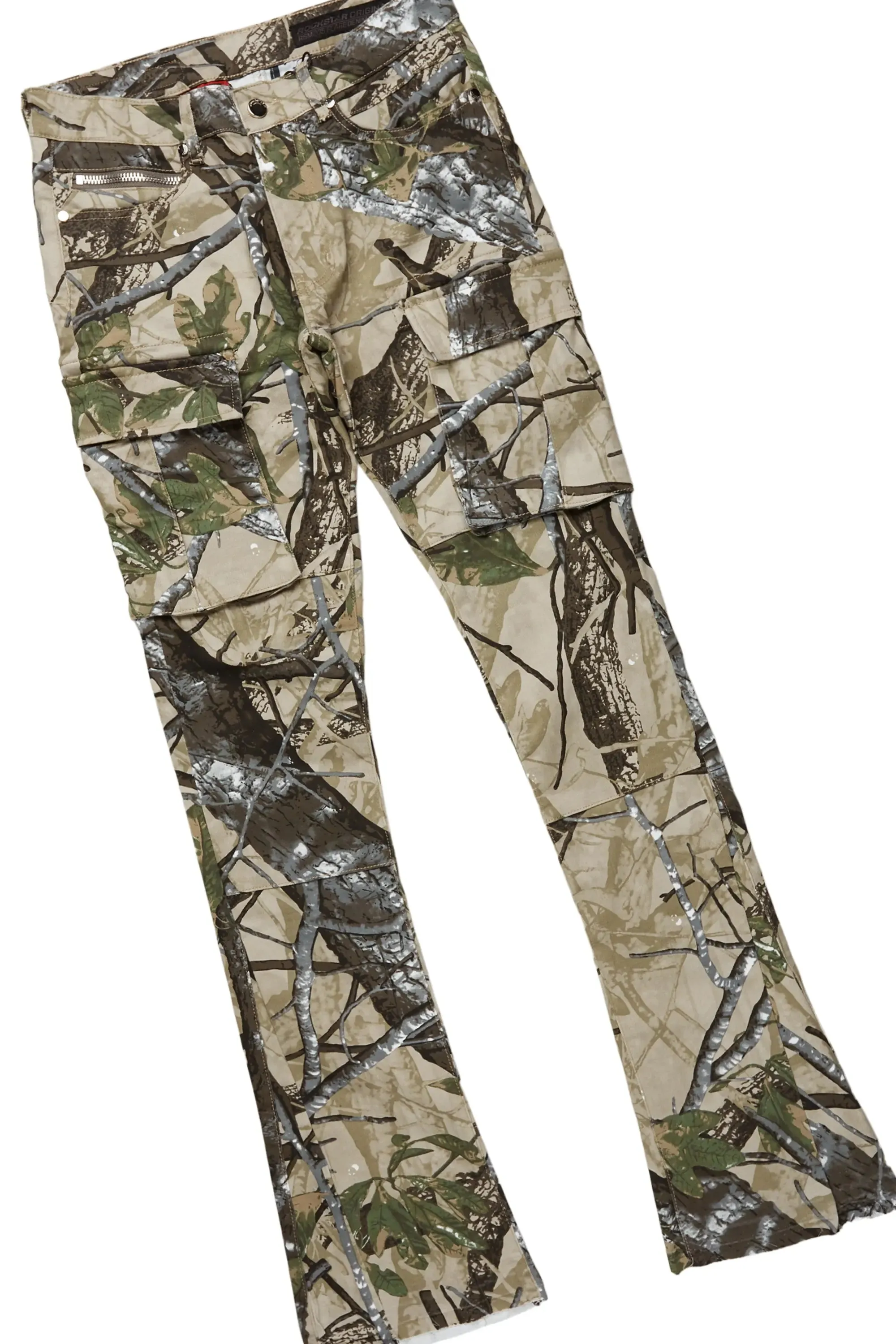 Dunebi Black Oversized T-Shirt & Merrik Tree Camo Stacked Flare Jean Bundle sold by Rockstar Original product image thumbnail 3