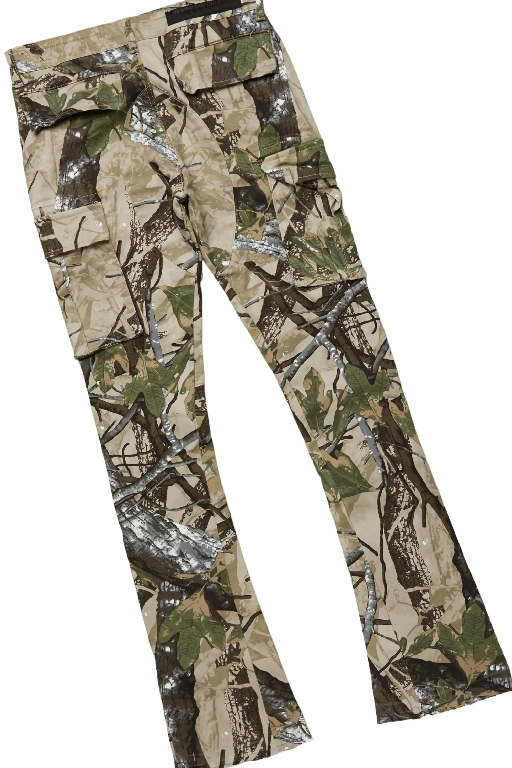 Dunebi Black Oversized T-Shirt & Merrik Tree Camo Stacked Flare Jean Bundle sold by Rockstar Original product image thumbnail 4