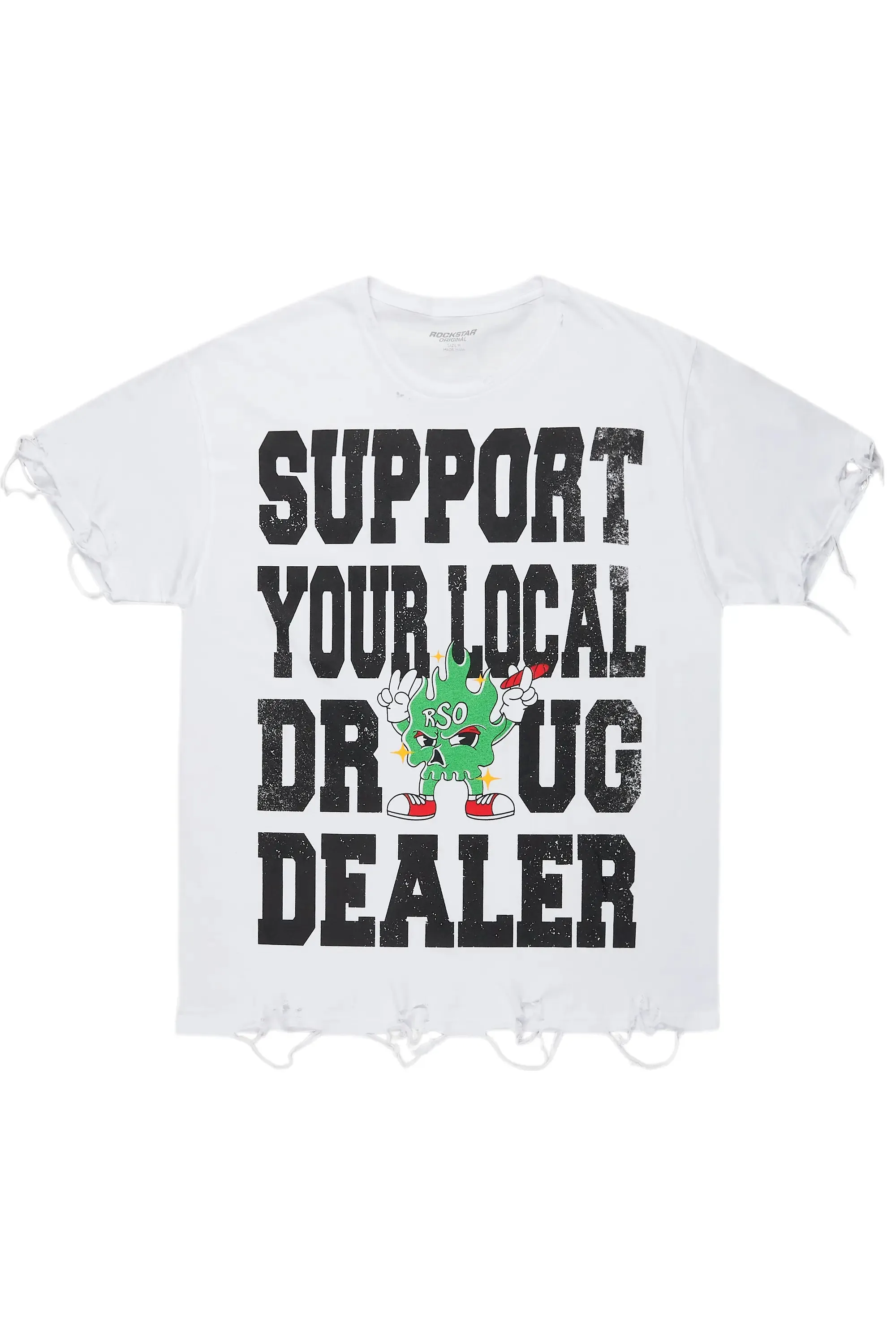 Tarl White Oversized Graphic T-Shirt sold by Rockstar Original
