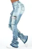 Teresa Light Wash Super Stacked Jean sold by Rockstar Original