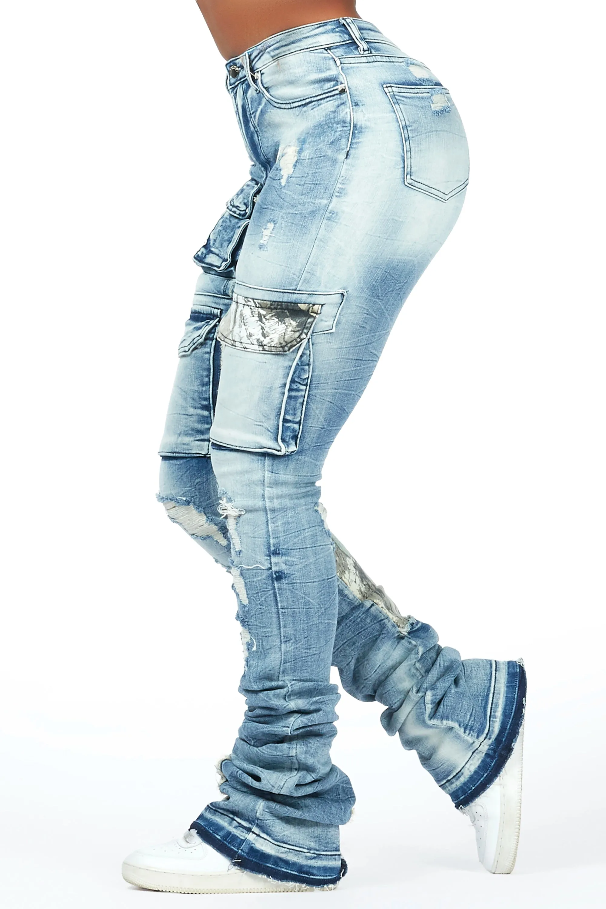 Teresa Light Wash Super Stacked Jean sold by Rockstar Original product image thumbnail 4