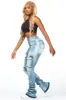 Teresa Light Wash Super Stacked Jean sold by Rockstar Original