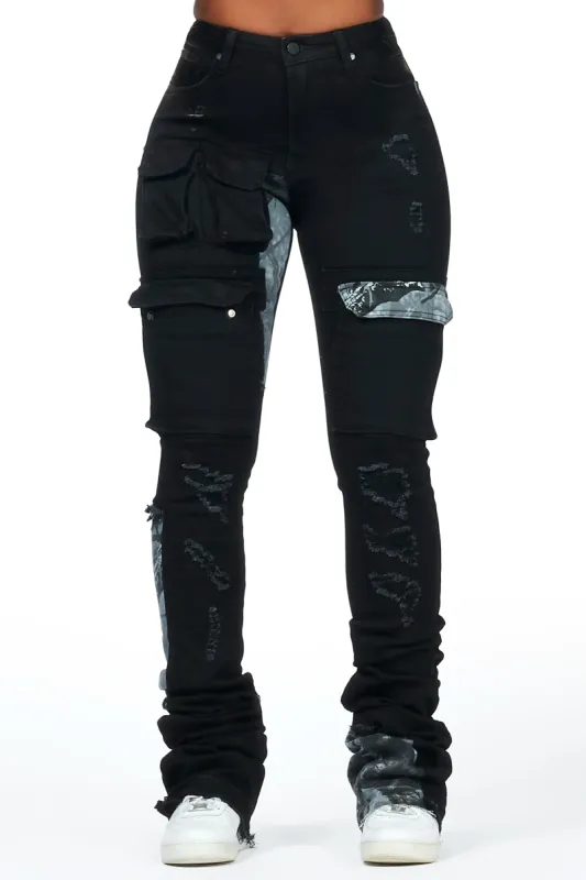 Teresa Black Super Stacked Jean sold by Rockstar Original