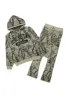 Member Tree Camo Stacked Flare Knitted Mohair Track Set sold by Rockstar Original