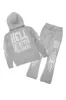 Toshio Grey Stacked Flare Knitted Mohair Track Set sold by Rockstar Original