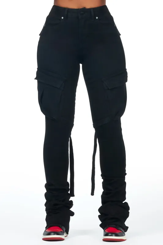 Caitlin Black Cargo Super Stacked Jean sold by Rockstar Original