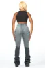Vixen Grey Wash Distressed Cargo Super Stacked Jean sold by Rockstar Original