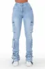 Phoebe Light Wash Super Stacked Jean sold by Rockstar Original