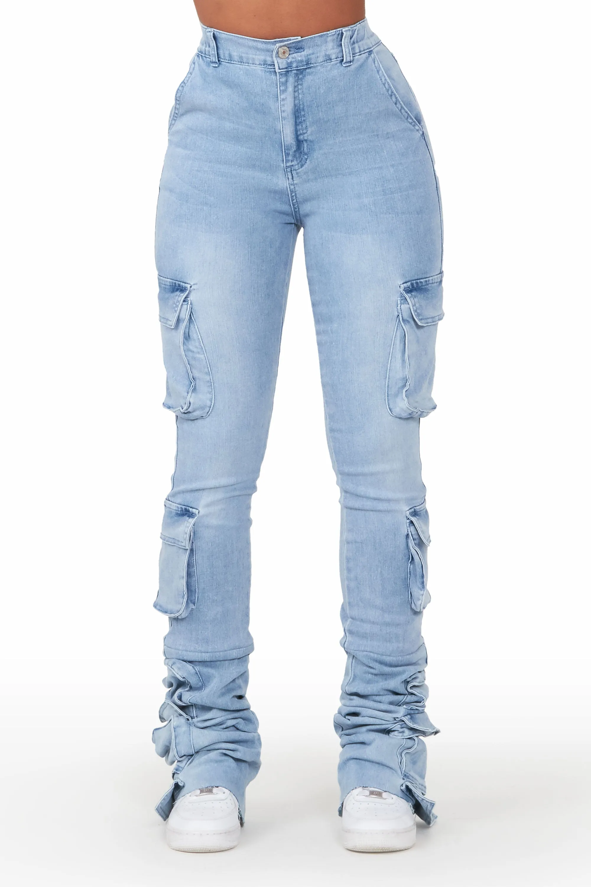Phoebe Light Wash Super Stacked Jean sold by Rockstar Original product image thumbnail 3