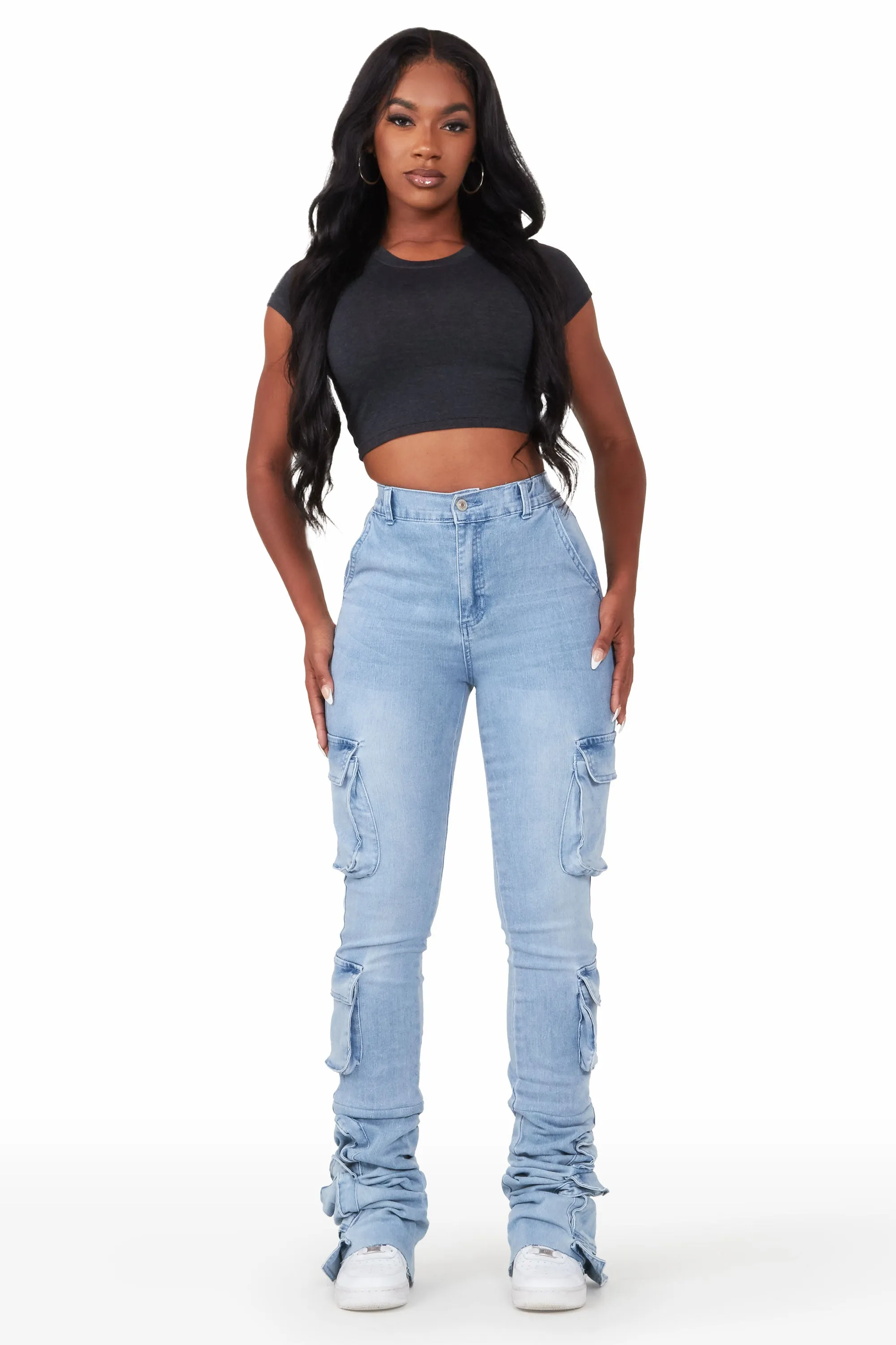 Phoebe Light Wash Super Stacked Jean sold by Rockstar Original product image thumbnail 2