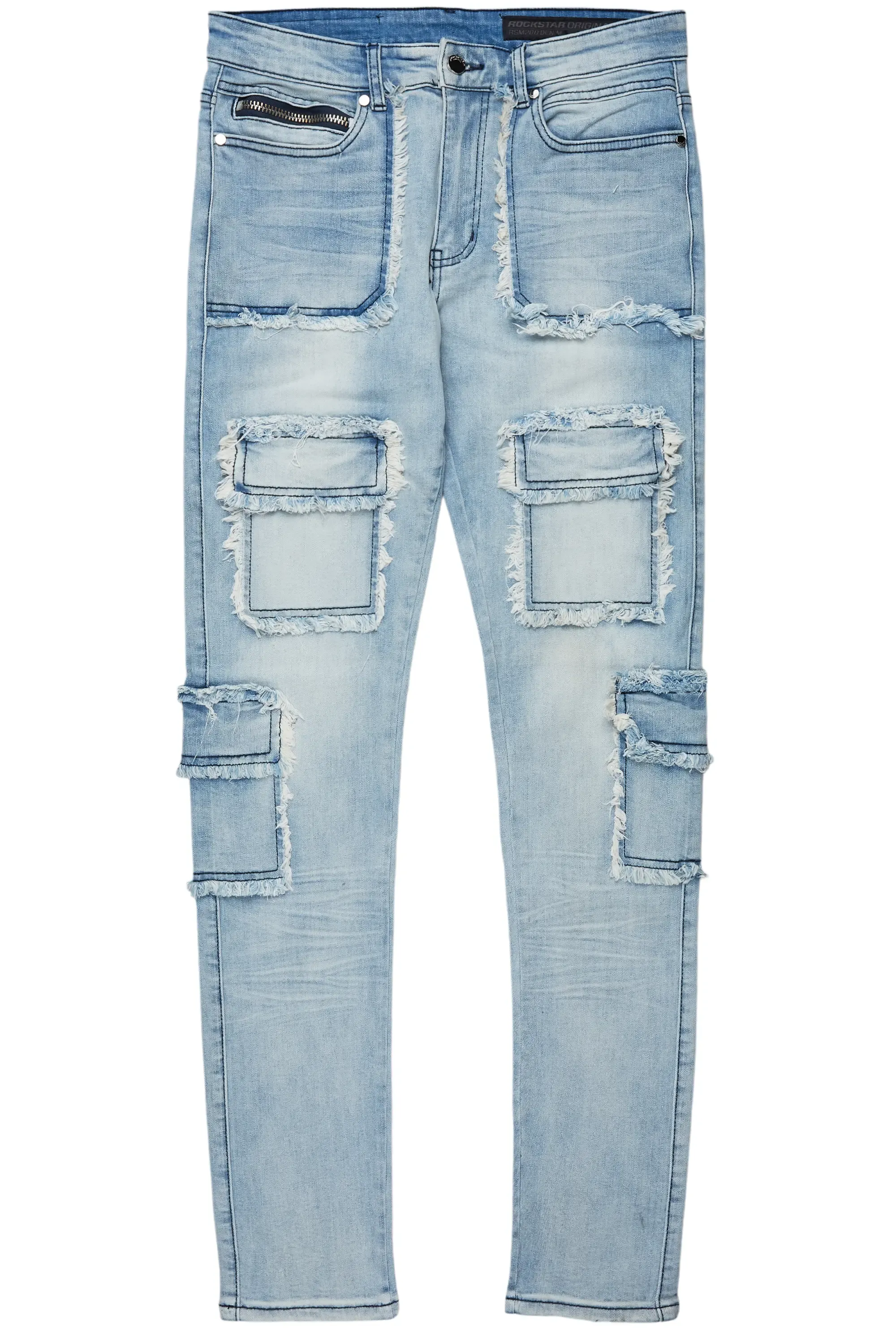 Tyrell Blue Skinny Fit Cargo Jean sold by Rockstar Original