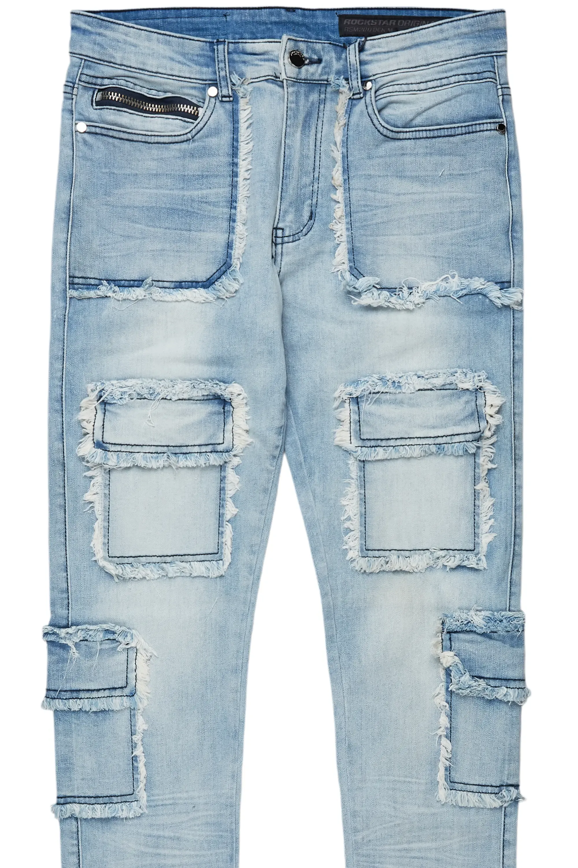 Tyrell Blue Skinny Fit Cargo Jean sold by Rockstar Original product image thumbnail 2