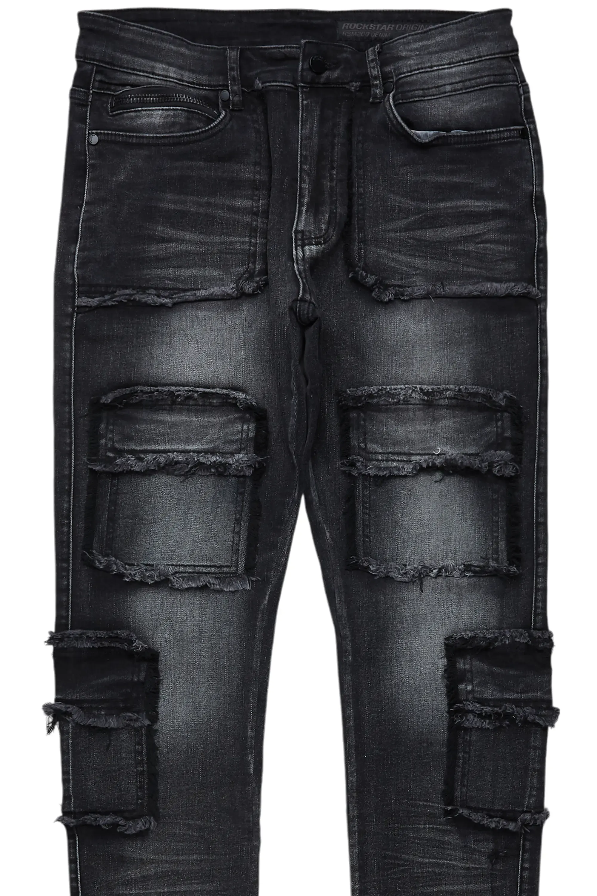 Tyrell Dark Grey Skinny Fit Cargo Jean sold by Rockstar Original product image thumbnail 2