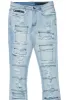 Erico Blue Stacked Flare Cargo Jean sold by Rockstar Original